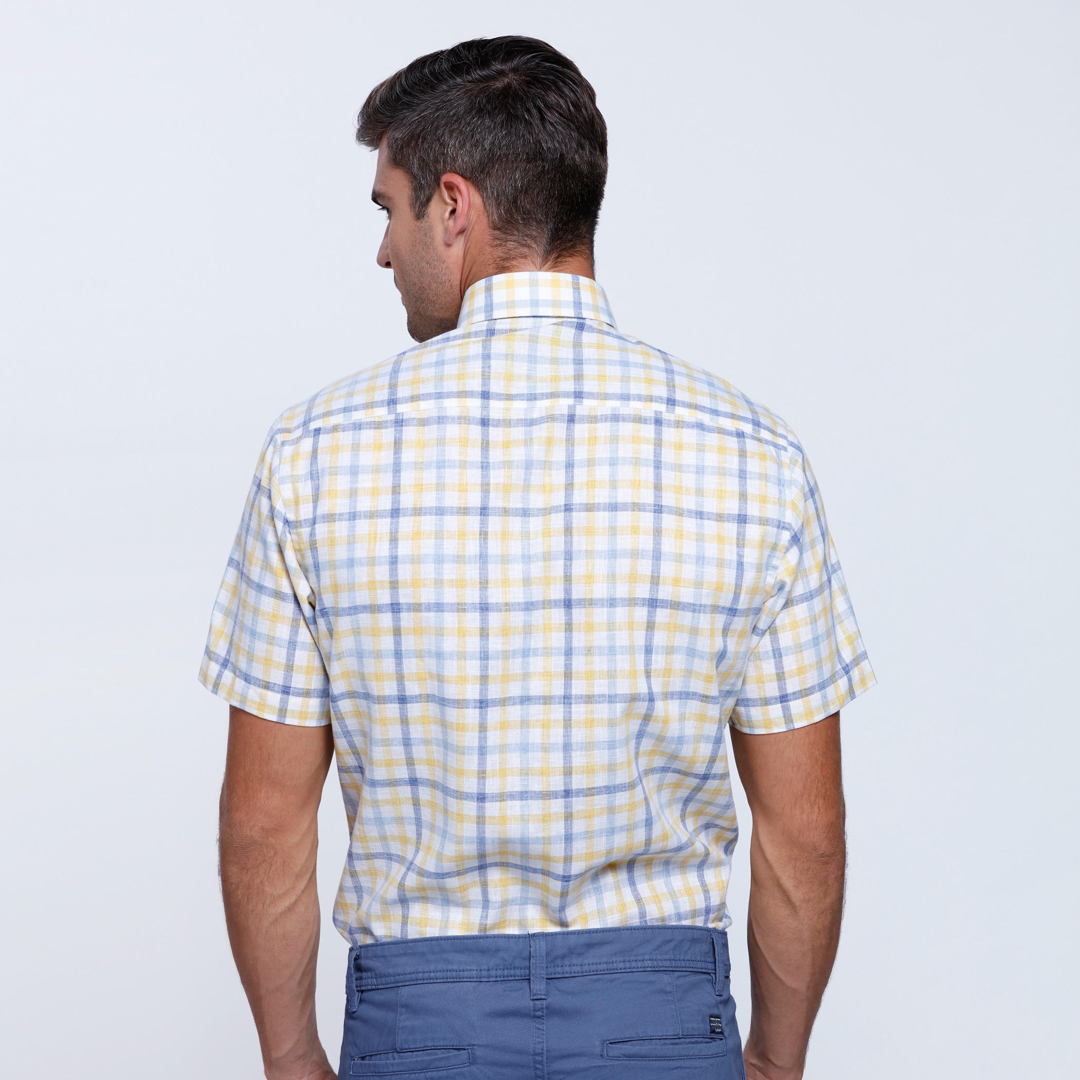 Chequered Shirt with Short Sleeves-men-clothing-shirts-image-2