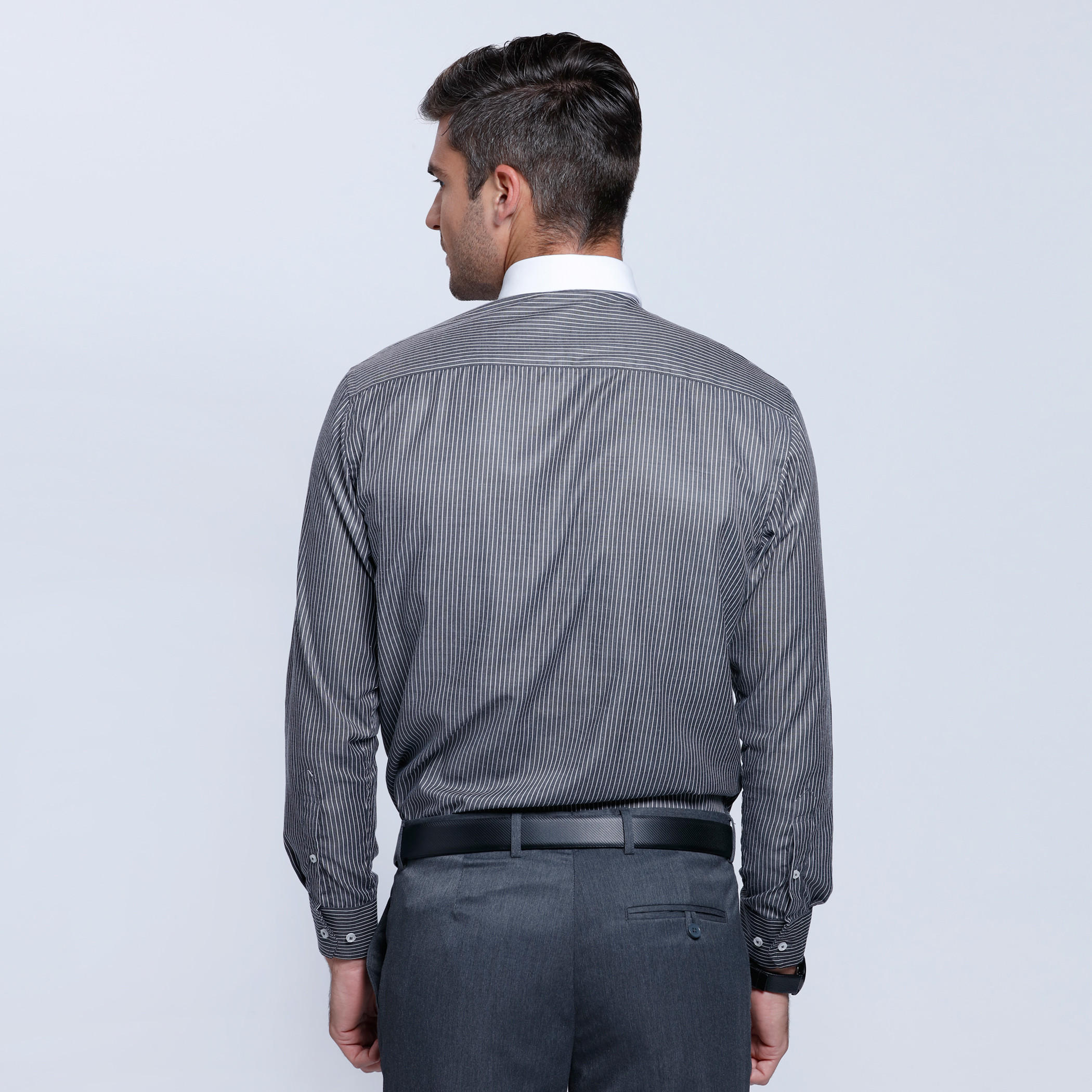 Striped Long Sleeves Shirt with Button Placket-men-clothing-shirts-image-4