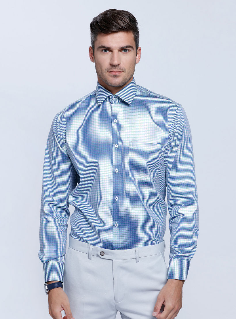 Striped Long Sleeves Shirt with Button Placket-men-clothing-shirts-image-5