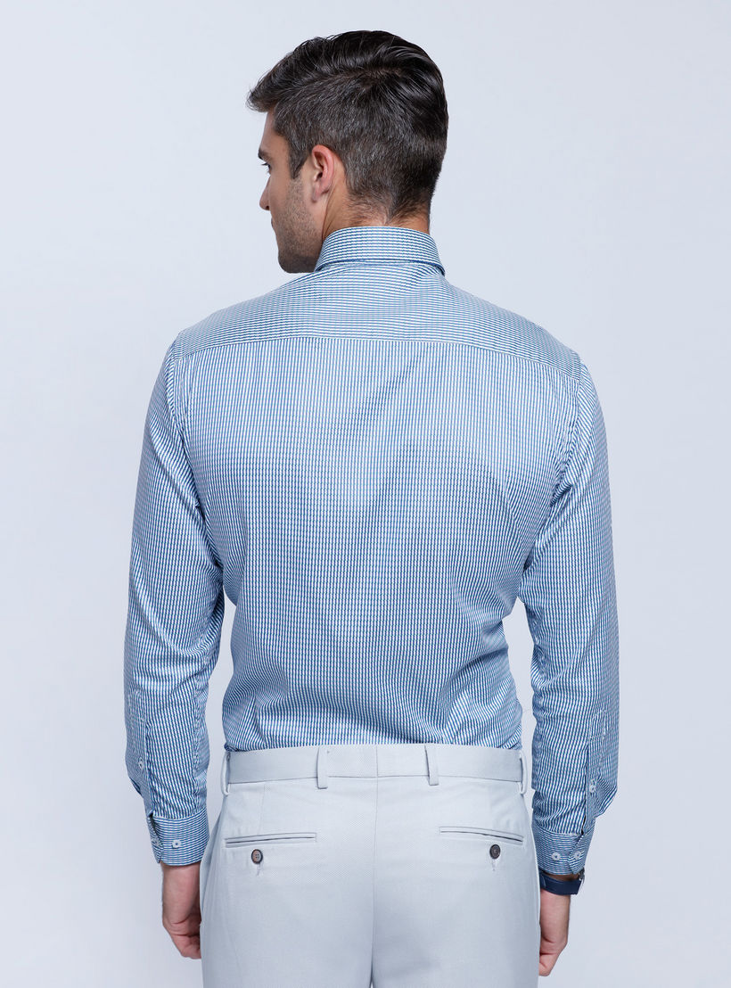 Striped Long Sleeves Shirt with Button Placket-men-clothing-shirts-image-4