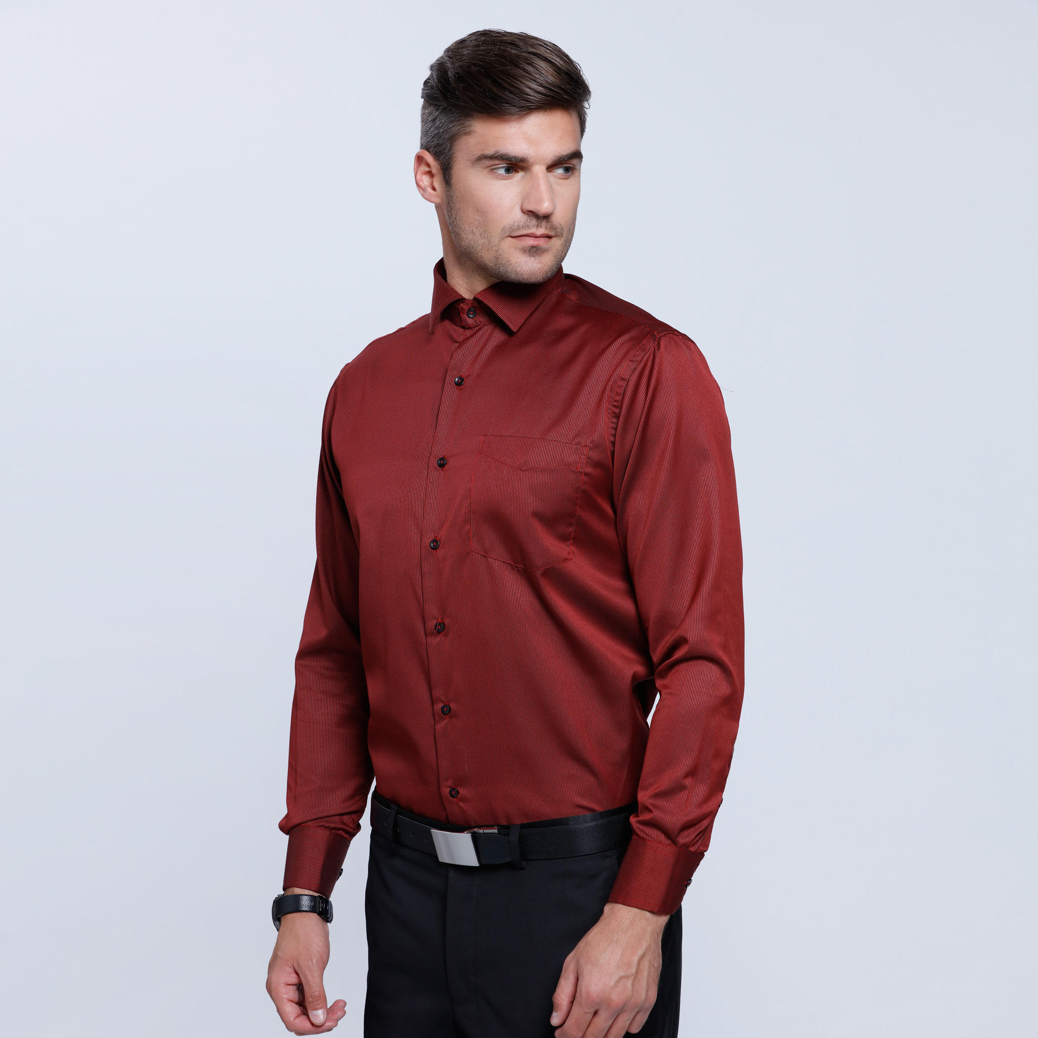 Long Sleeves Shirt with Button Placket-men-clothing-shirts-image-3