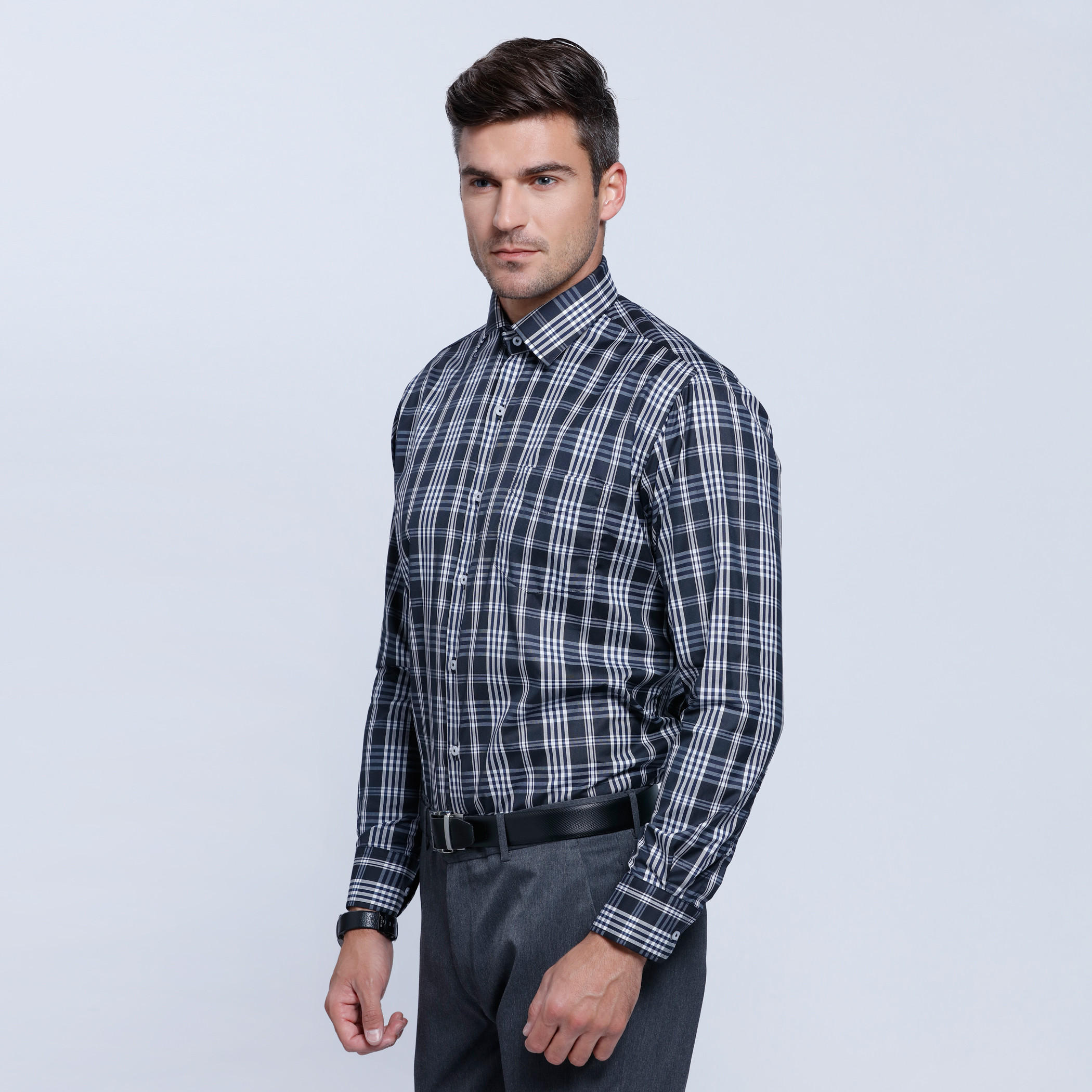 Chequered Shirt with Long Sleeves-men-clothing-shirts-image-3
