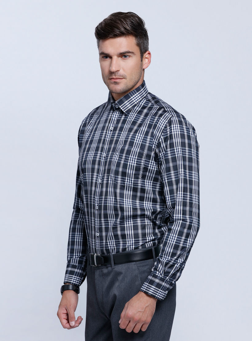 Chequered Shirt with Long Sleeves-men-clothing-shirts-image-3