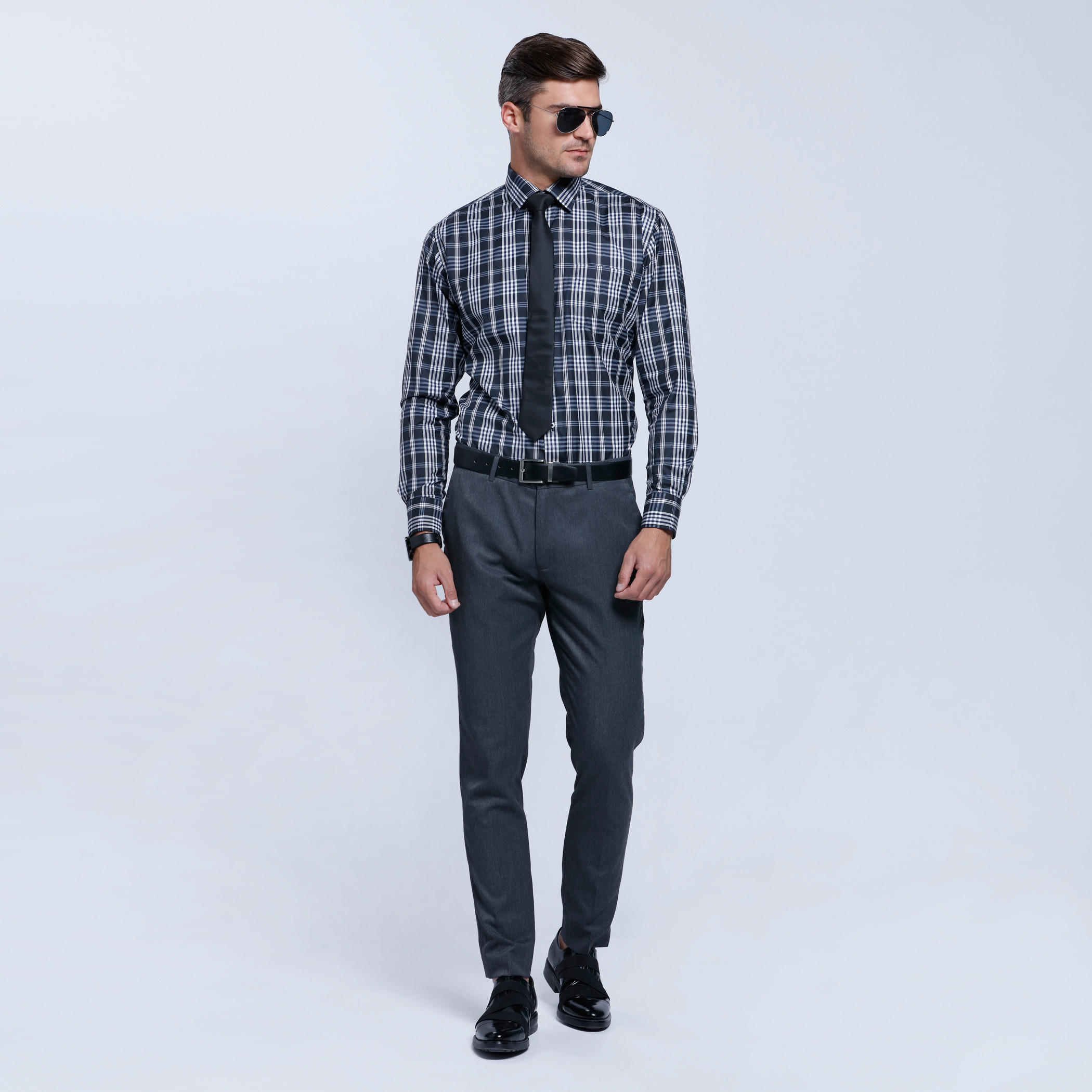 Chequered Shirt with Long Sleeves-men-clothing-shirts-image-5