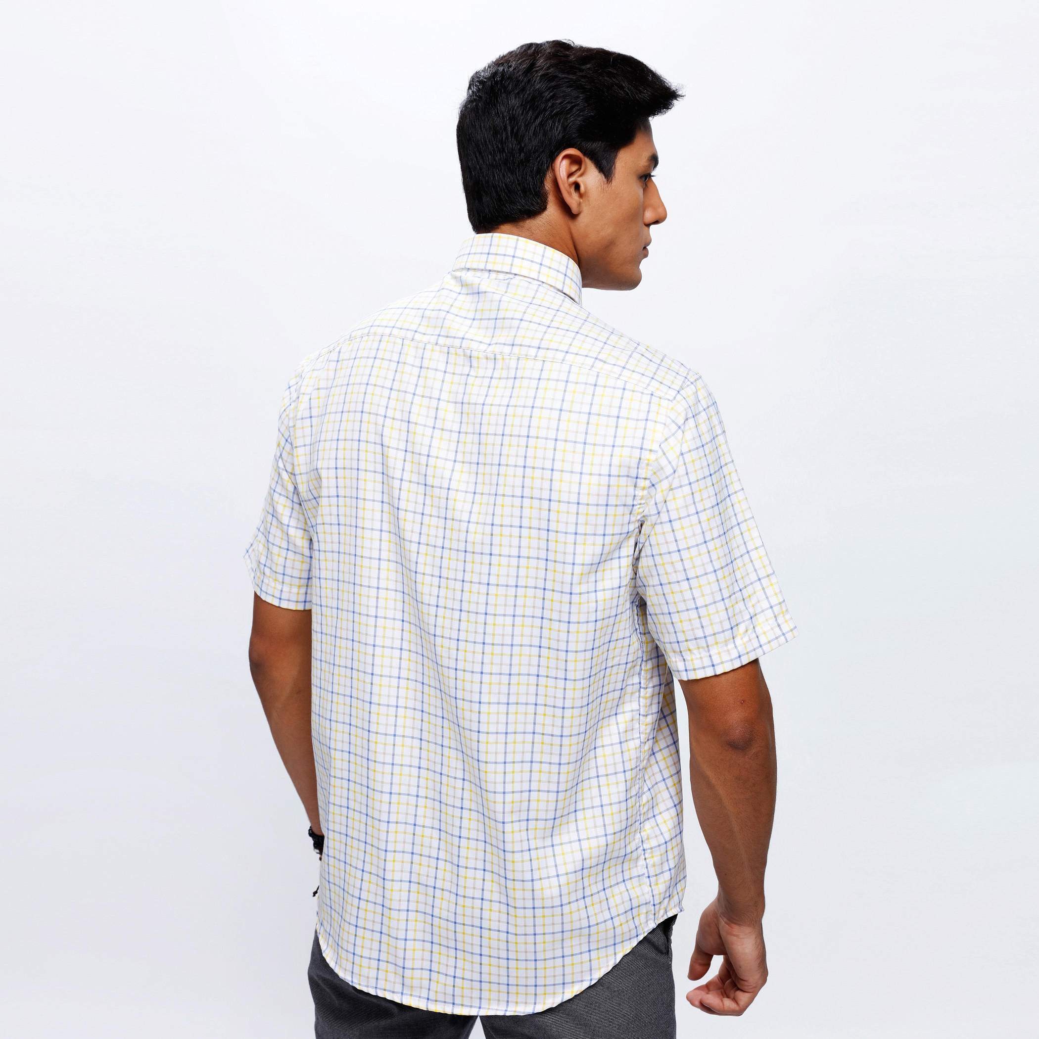 Chequered Shirt with Short Sleeves-men-clothing-shirts-image-2