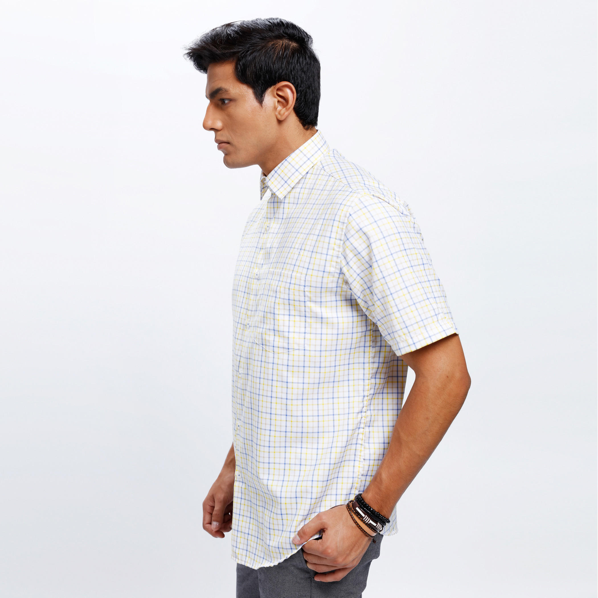Chequered Shirt with Short Sleeves-men-clothing-shirts-image-3