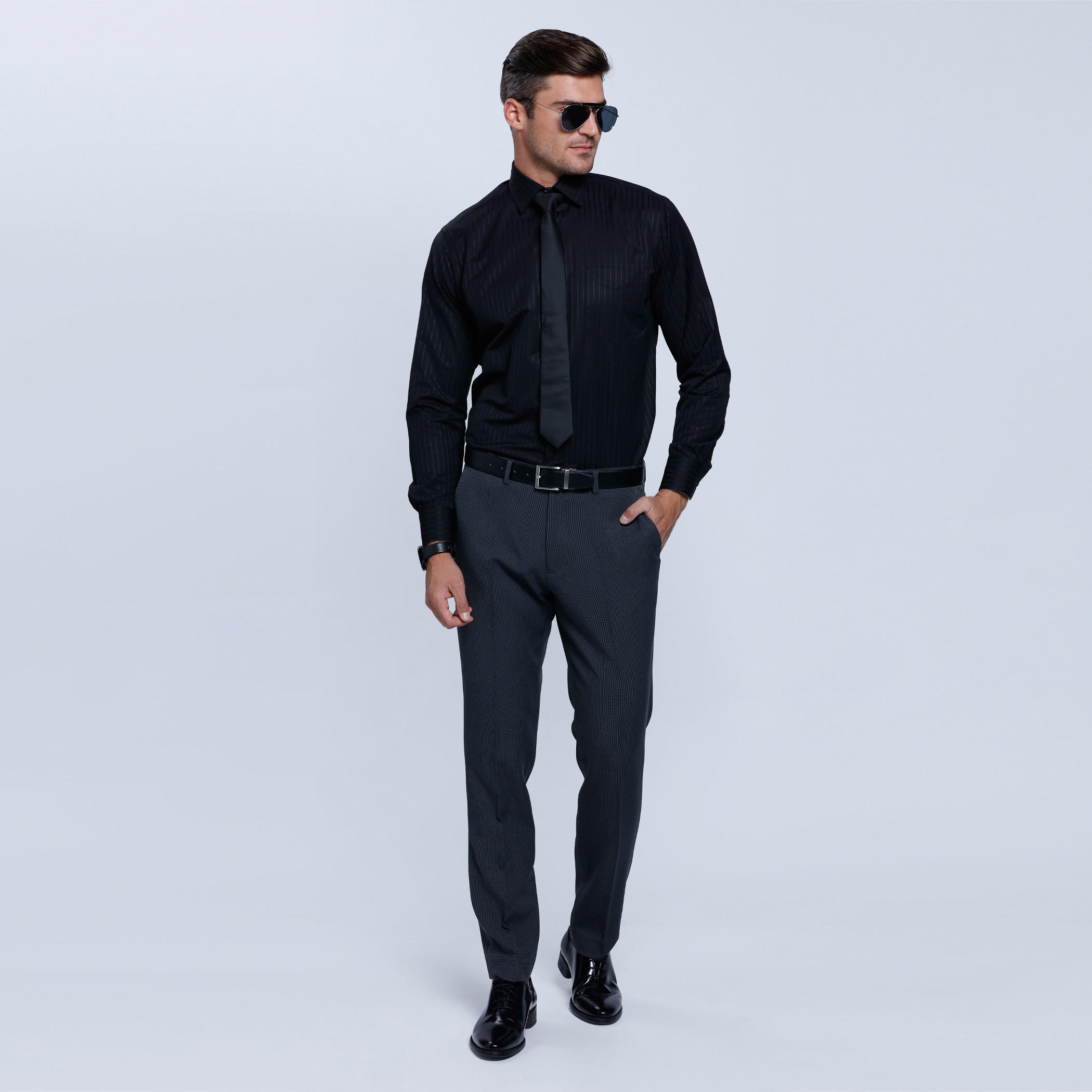 Striped Long Sleeves Shirt with Button Placket-men-clothing-shirts-image-5