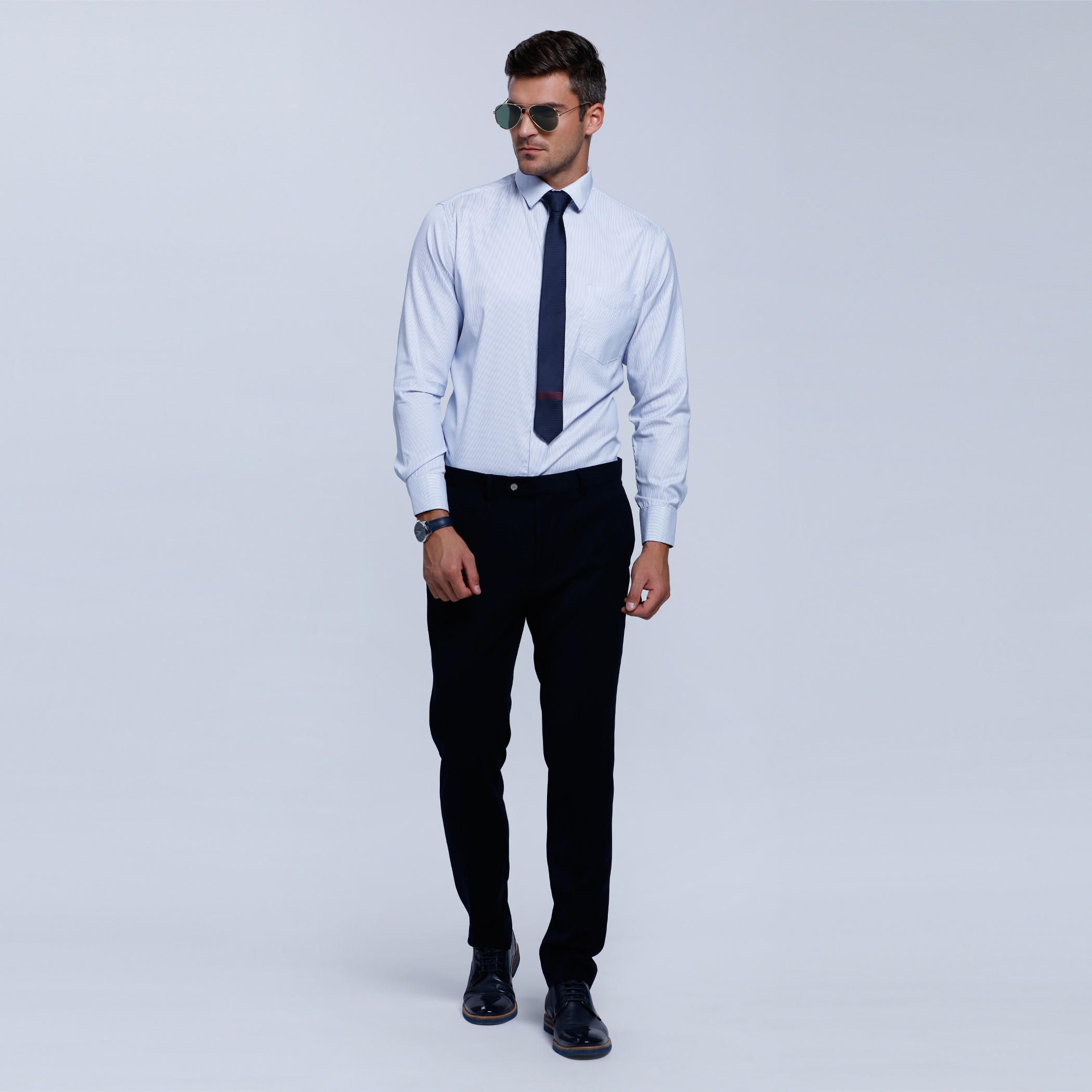 Striped Long Sleeves Shirt with Button Placket-men-clothing-shirts-image-5