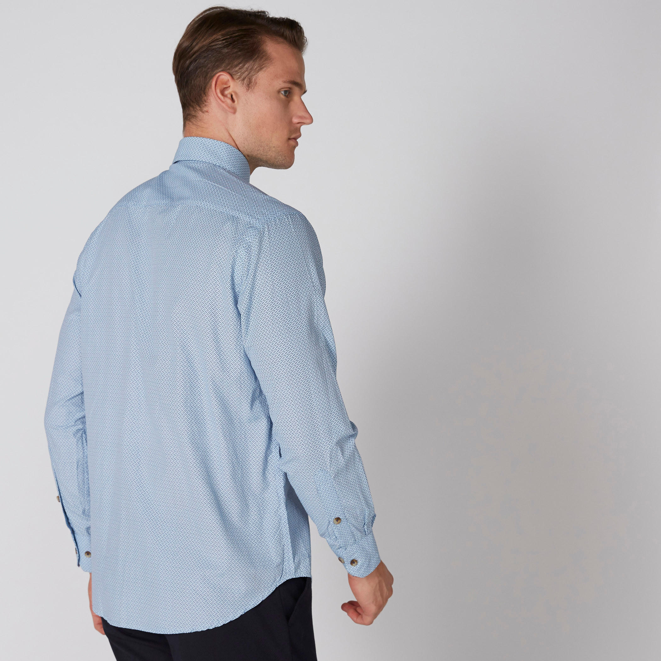 Printed Shirt with Long Sleeves and Complete Placket-men-clothing-shirts-image-2