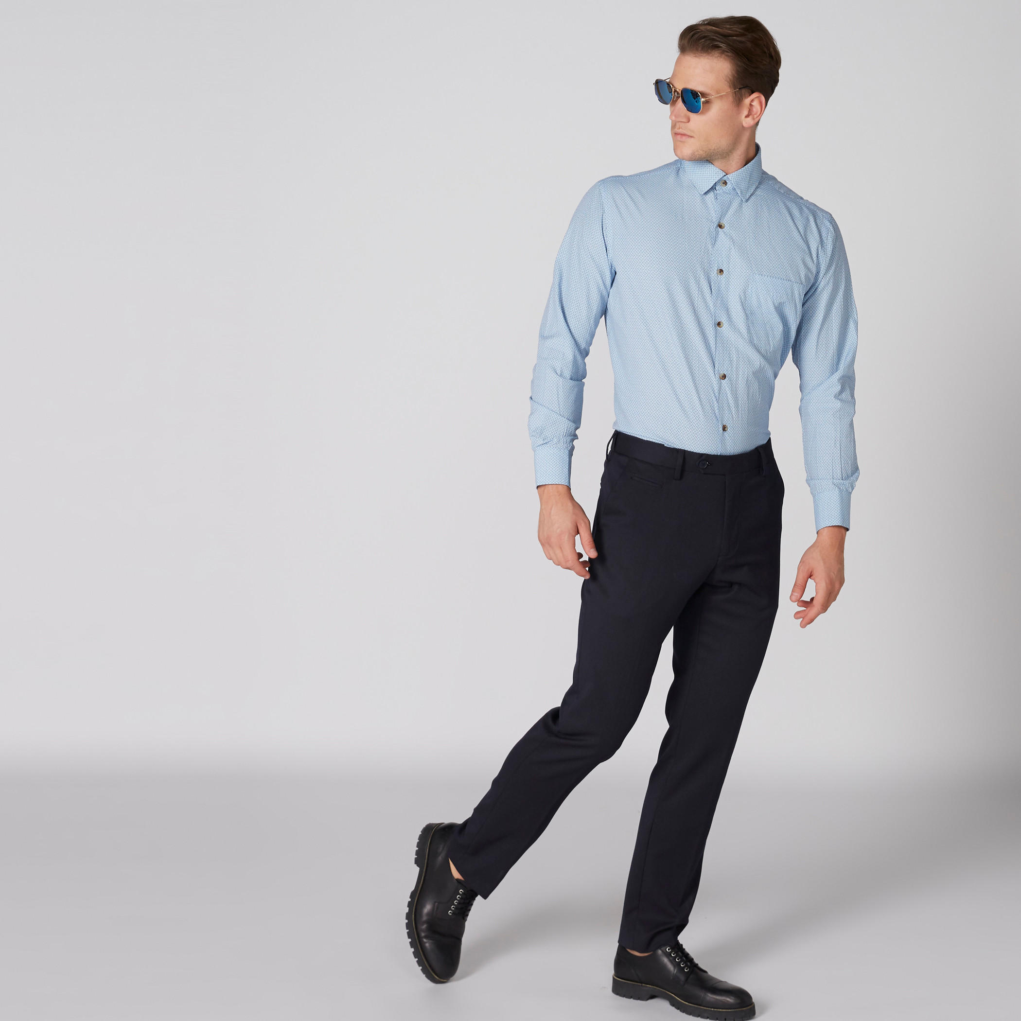 Printed Shirt with Long Sleeves and Complete Placket-men-clothing-shirts-image-3