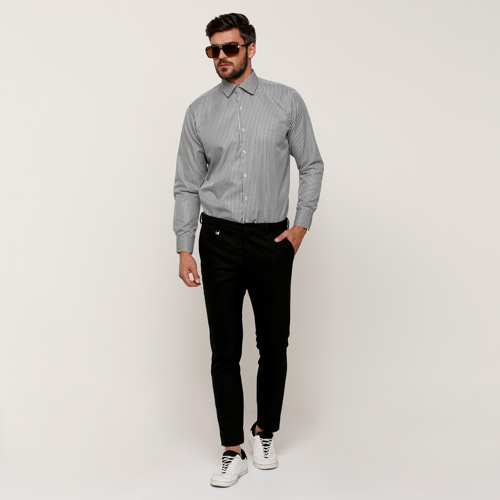 قميص مقلّم بأكمام طويلة وأزرار-men-clothing-shirts-image-1