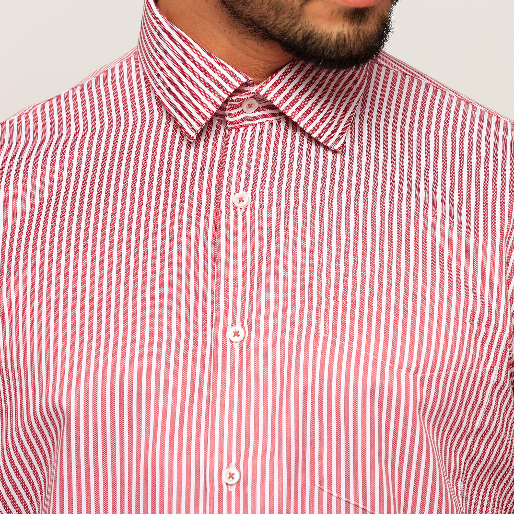 Striped Shirt with Long Sleeves and Complete Placket-men-clothing-shirts-image-4