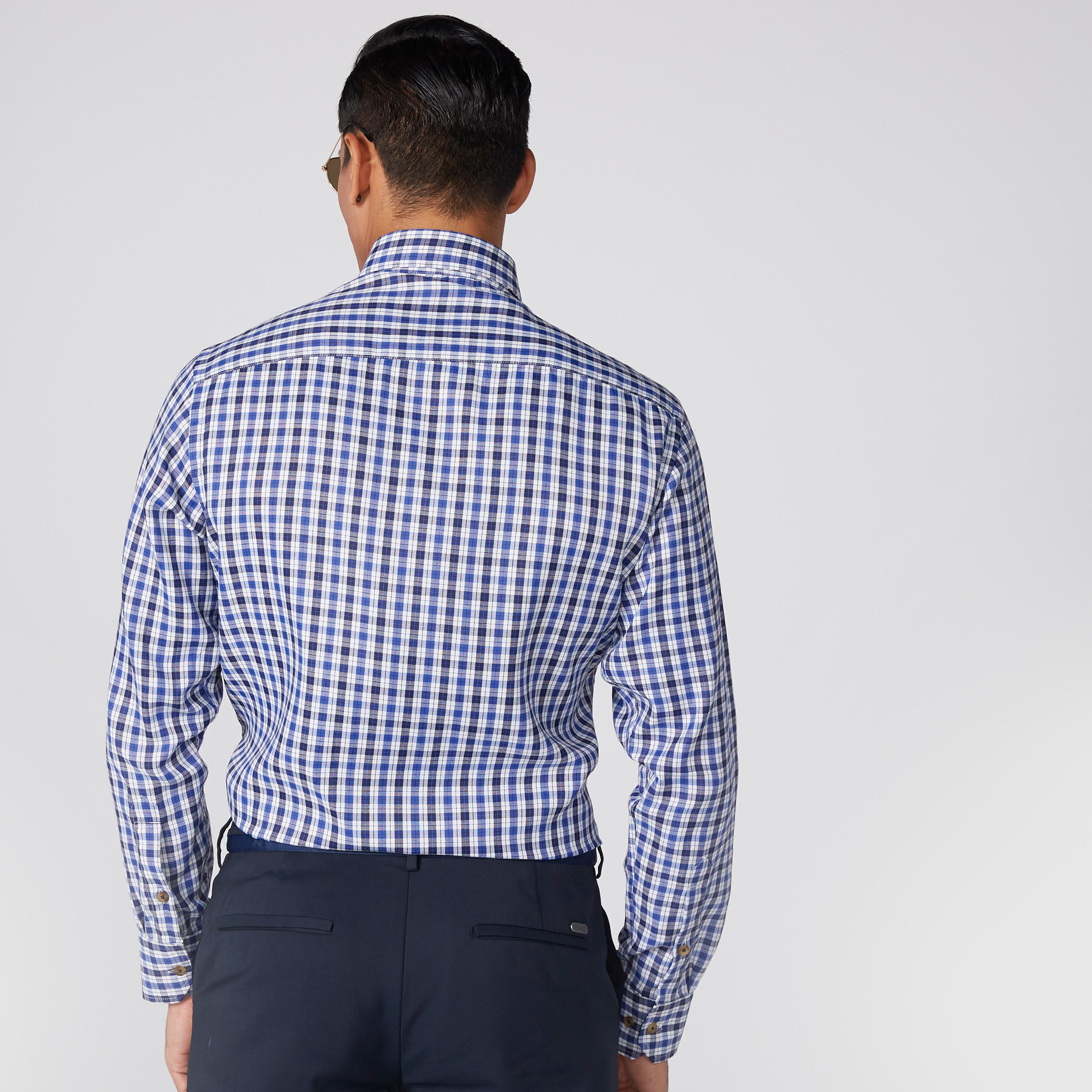 قميص كاروهات أكمام طويلة وأزرار-men-clothing-shirts-image-4