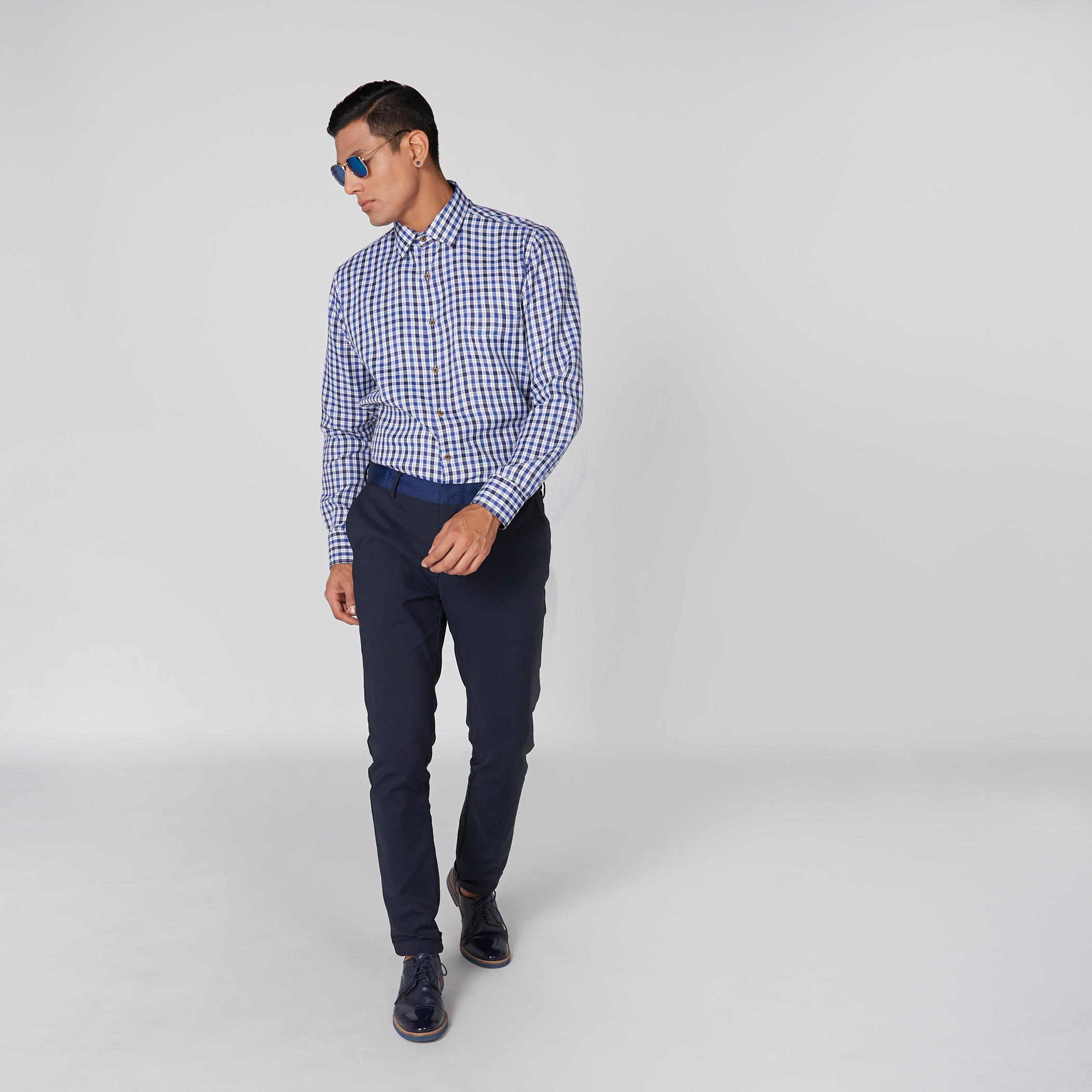 قميص كاروهات أكمام طويلة وأزرار-men-clothing-shirts-image-5