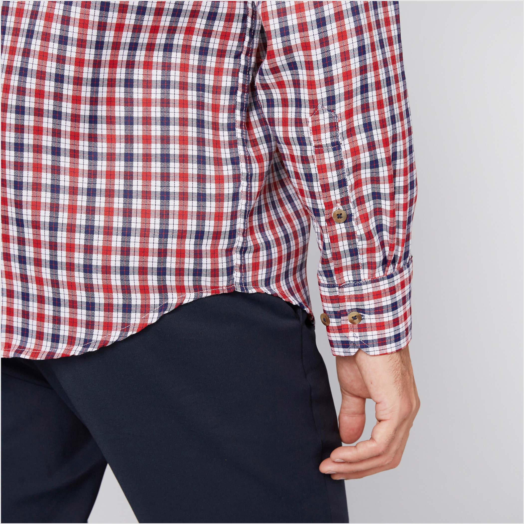 قميص كاروهات بأكمام طويلة وأزرار-men-clothing-shirts-image-2
