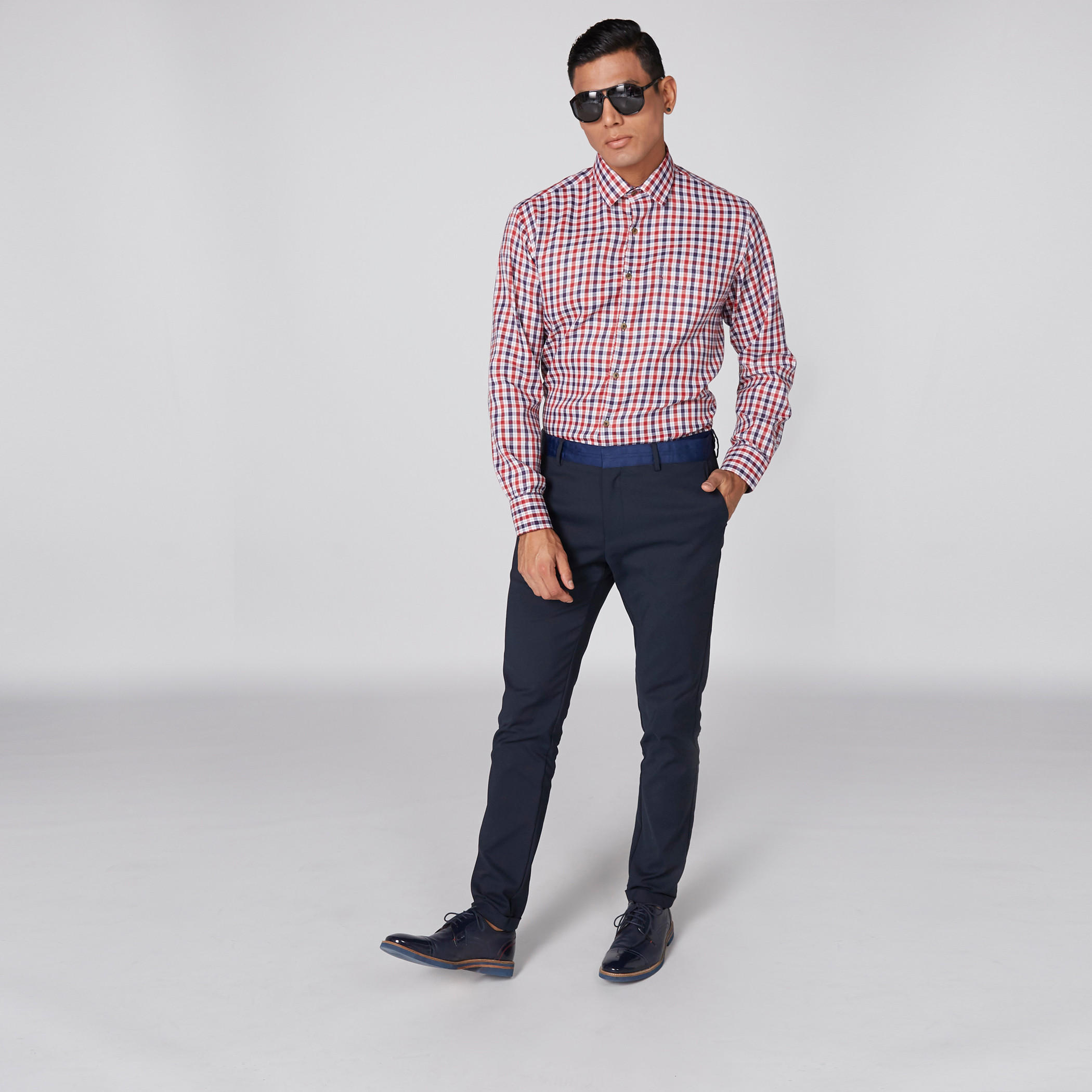 قميص كاروهات بأكمام طويلة وأزرار-men-clothing-shirts-image-5