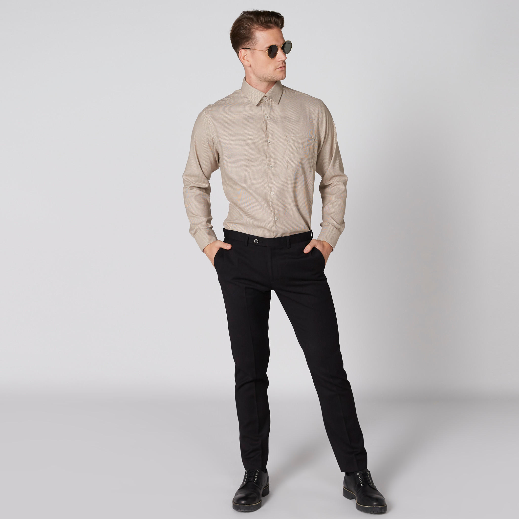 قميص بارز الملمس بأكمام طويلة وأزرار-men-clothing-shirts-image-1