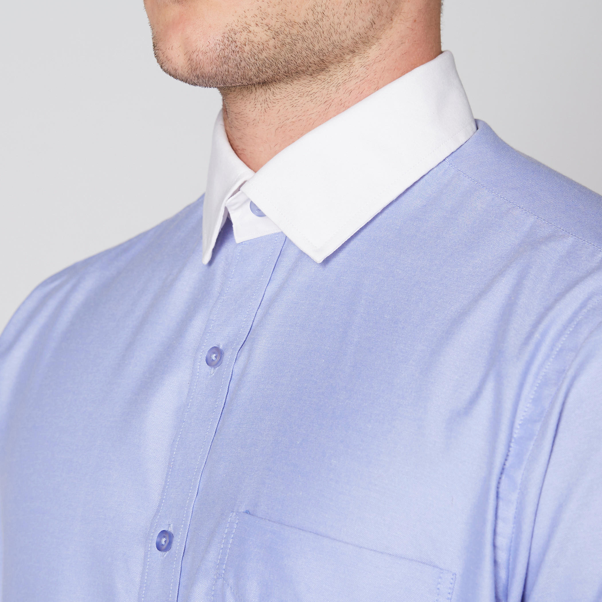 قميص بأكمام طويلة وأزرار وجيب على الصدر-men-clothing-shirts-image-4