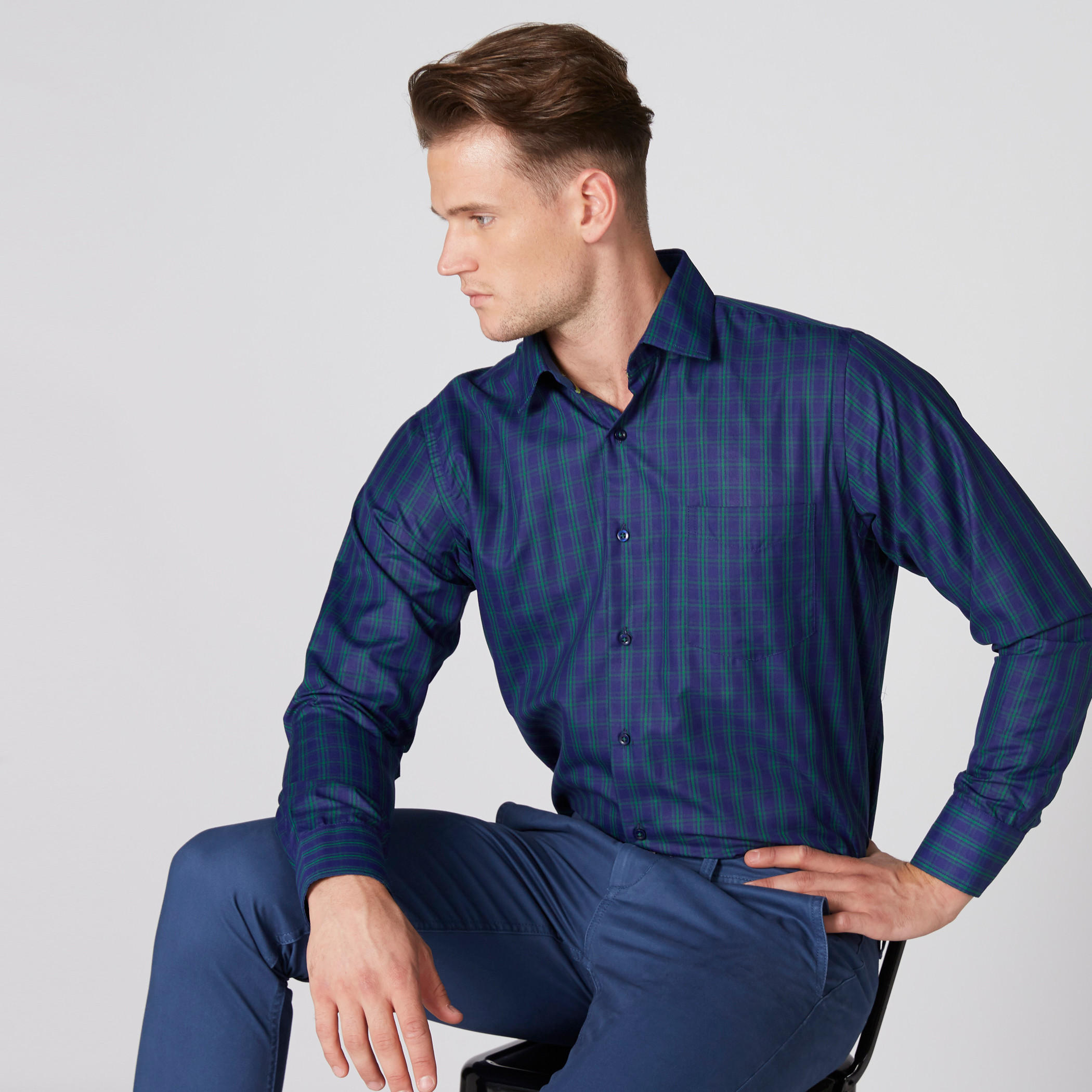 قميص كاروهات بأكمام طويلة وأزرار-men-clothing-shirts-image-1