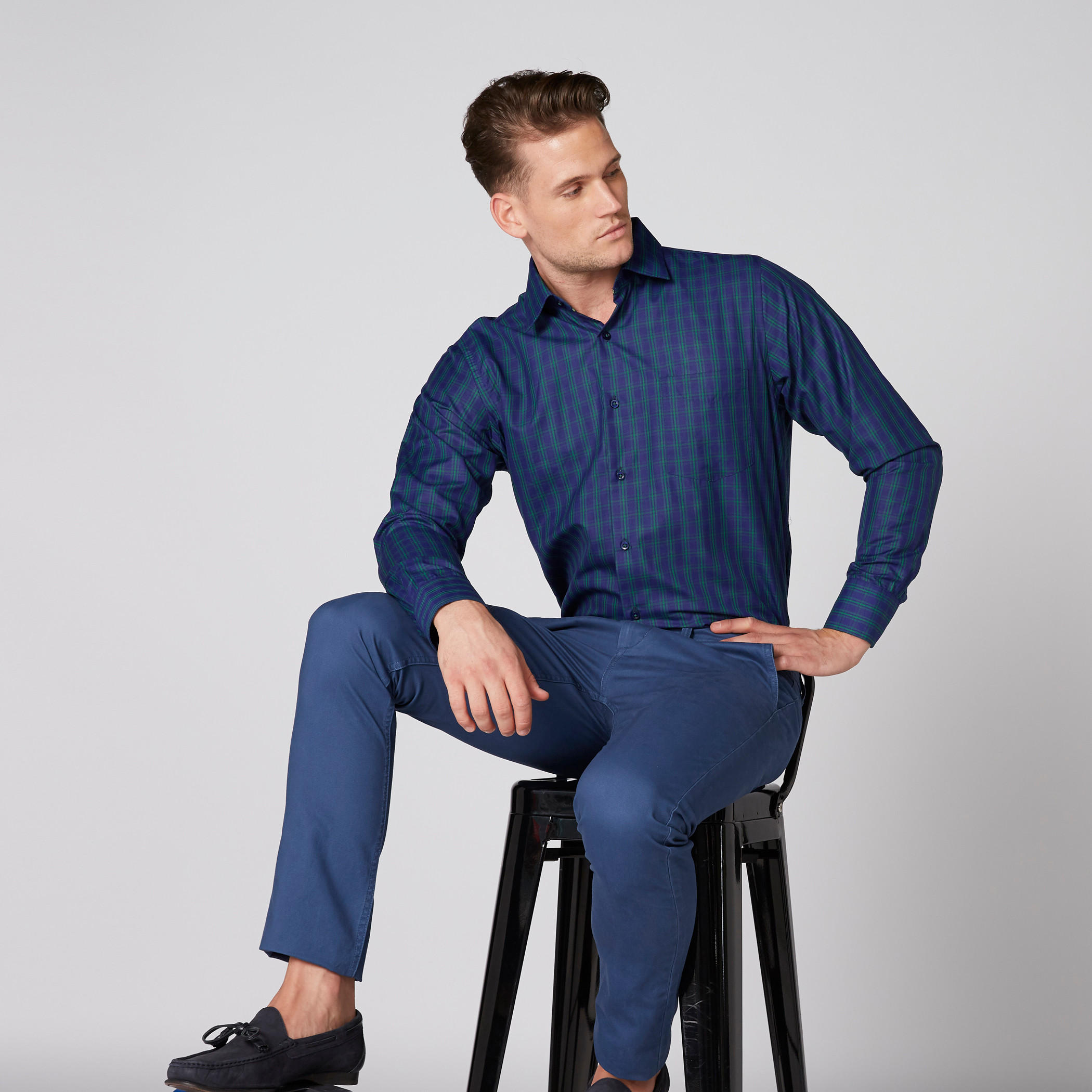 قميص كاروهات بأكمام طويلة وأزرار-men-clothing-shirts-image-3