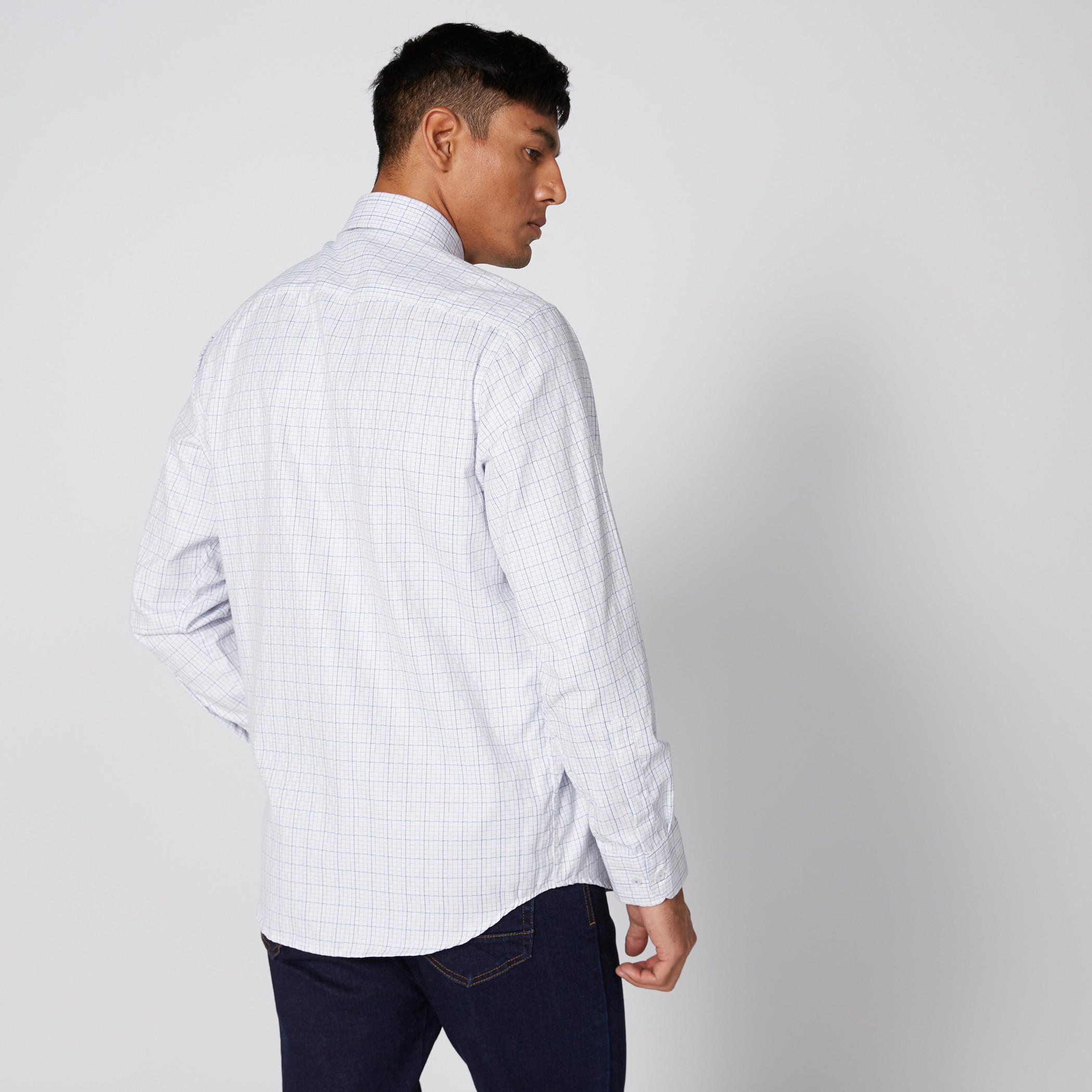 قميص كاروهات أكمام طويلة وأزرار-men-clothing-shirts-image-2