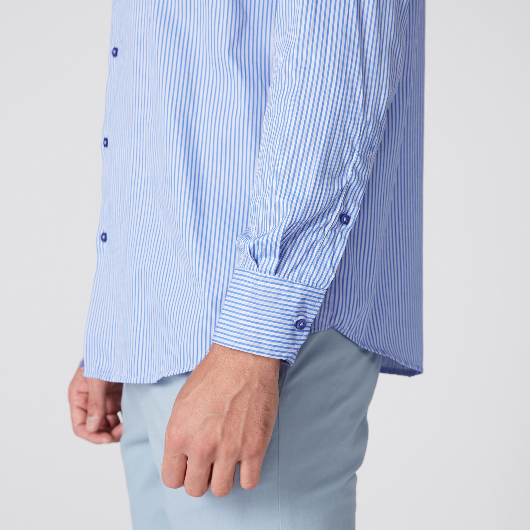 Striped Shirt with Long Sleeves and Complete Placket-men-clothing-shirts-image-2