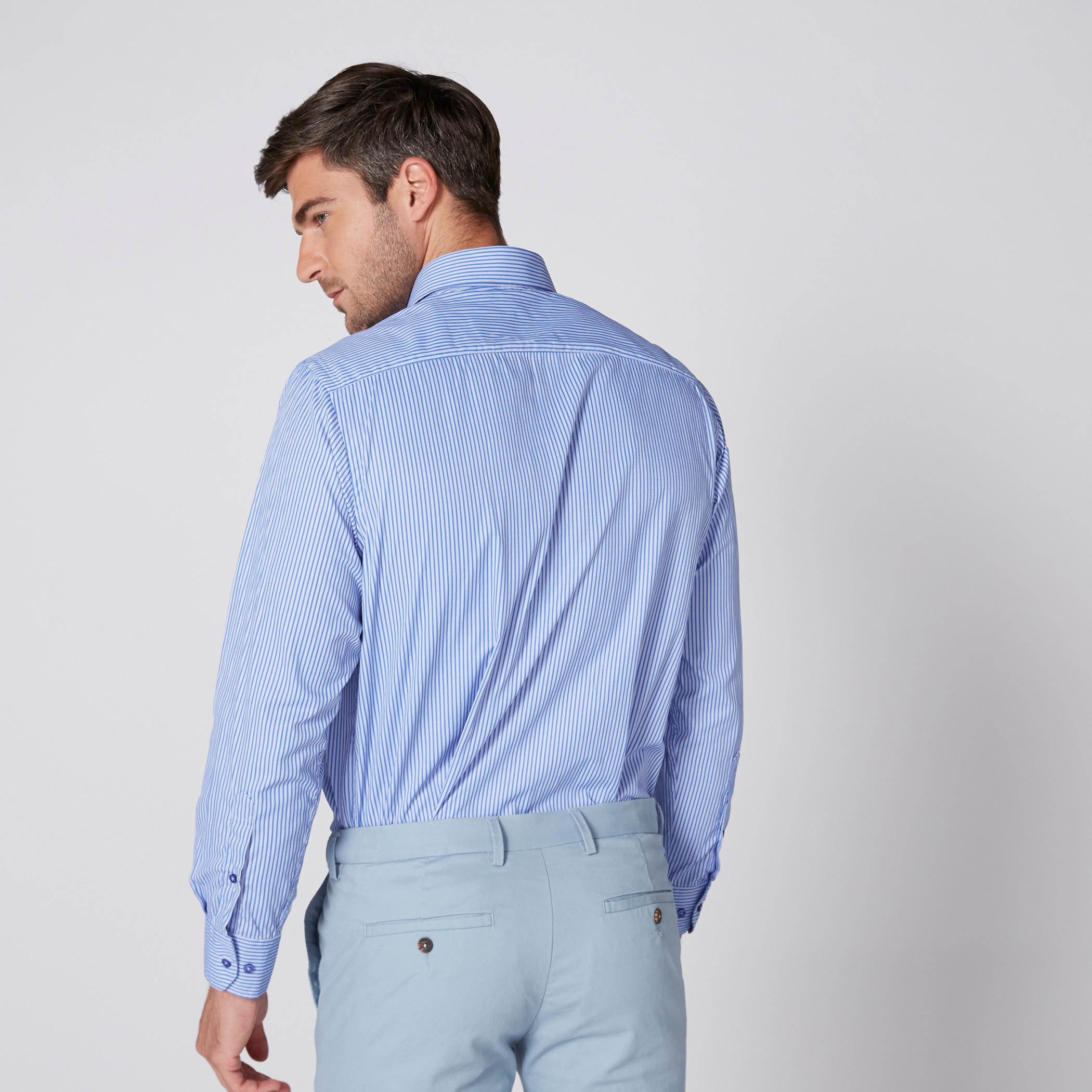 Striped Shirt with Long Sleeves and Complete Placket-men-clothing-shirts-image-4