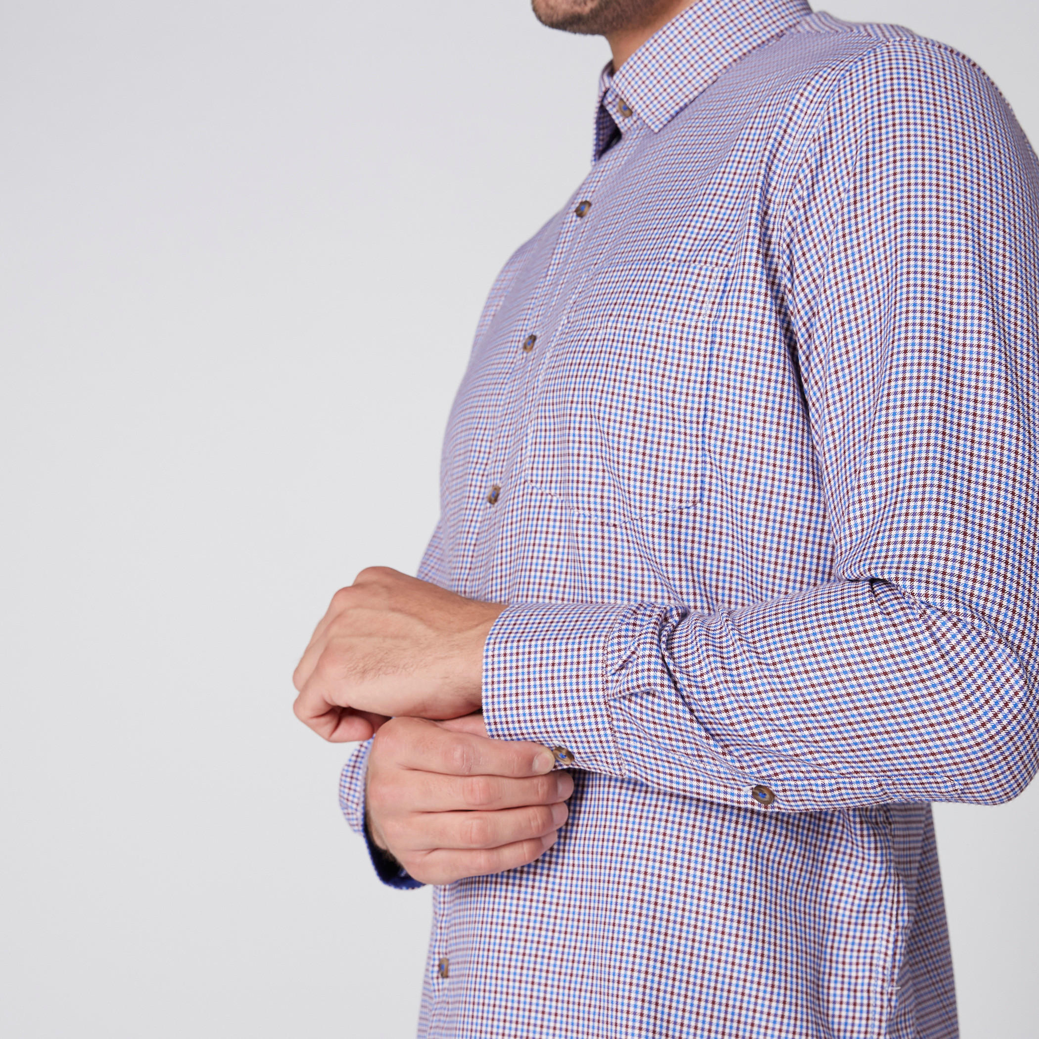 قميص كاروهات بأكمام طويلة وأزرار-men-clothing-shirts-image-2