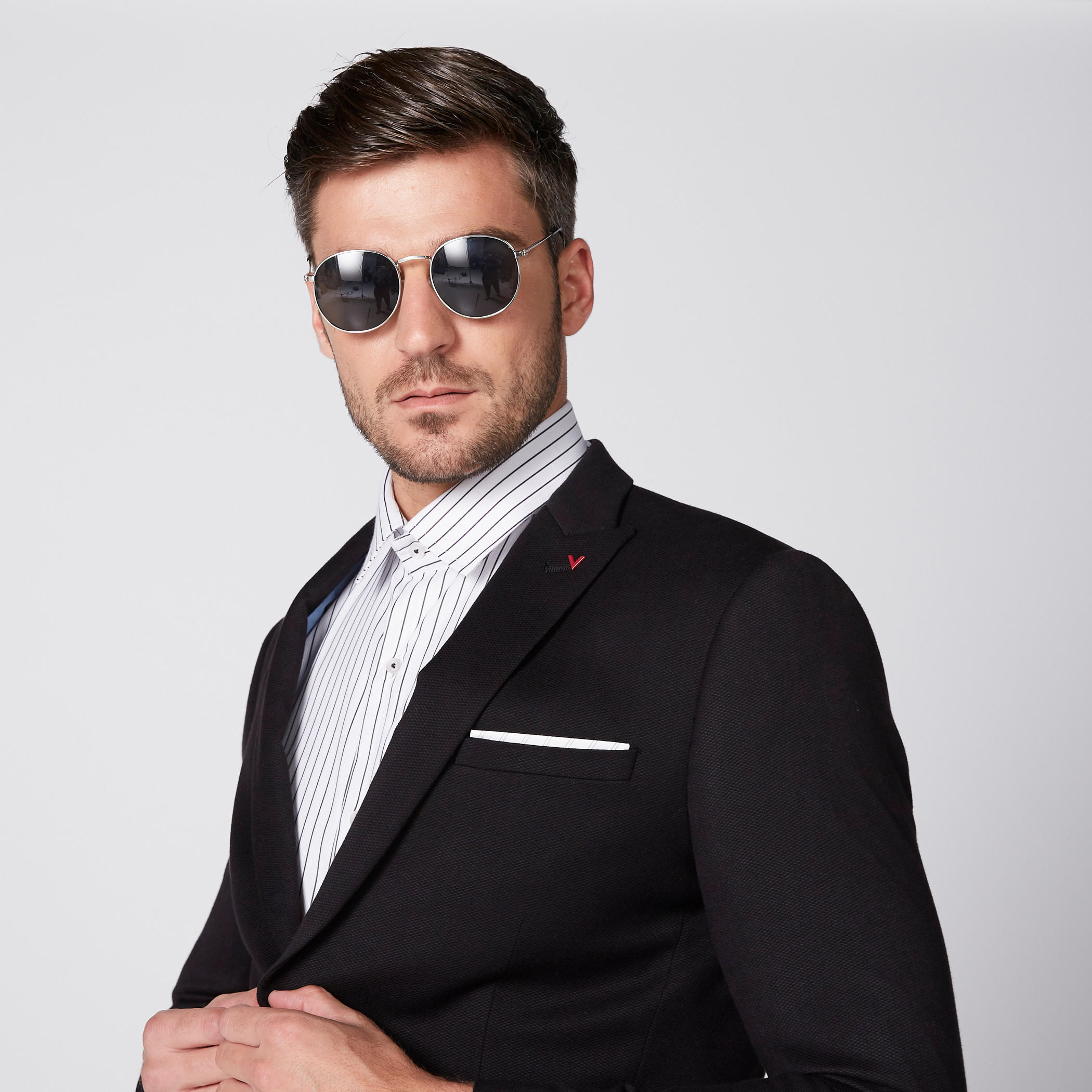 قميص مخطط سهل الكي بأكمام طويلة وأزرار-men-clothing-shirts-image-2