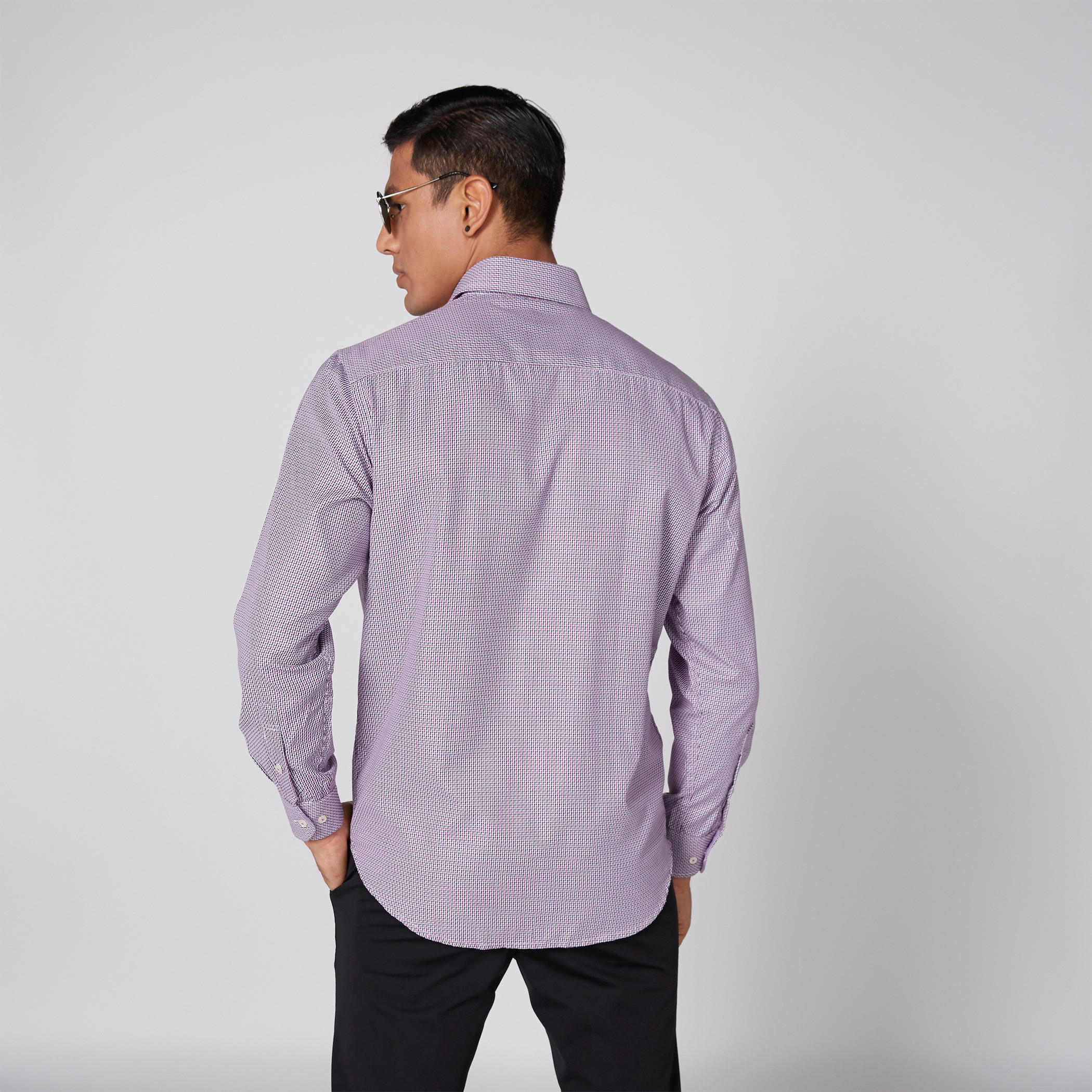 قميص كاروهات أكمام طويلة وأزرار-men-clothing-shirts-image-3