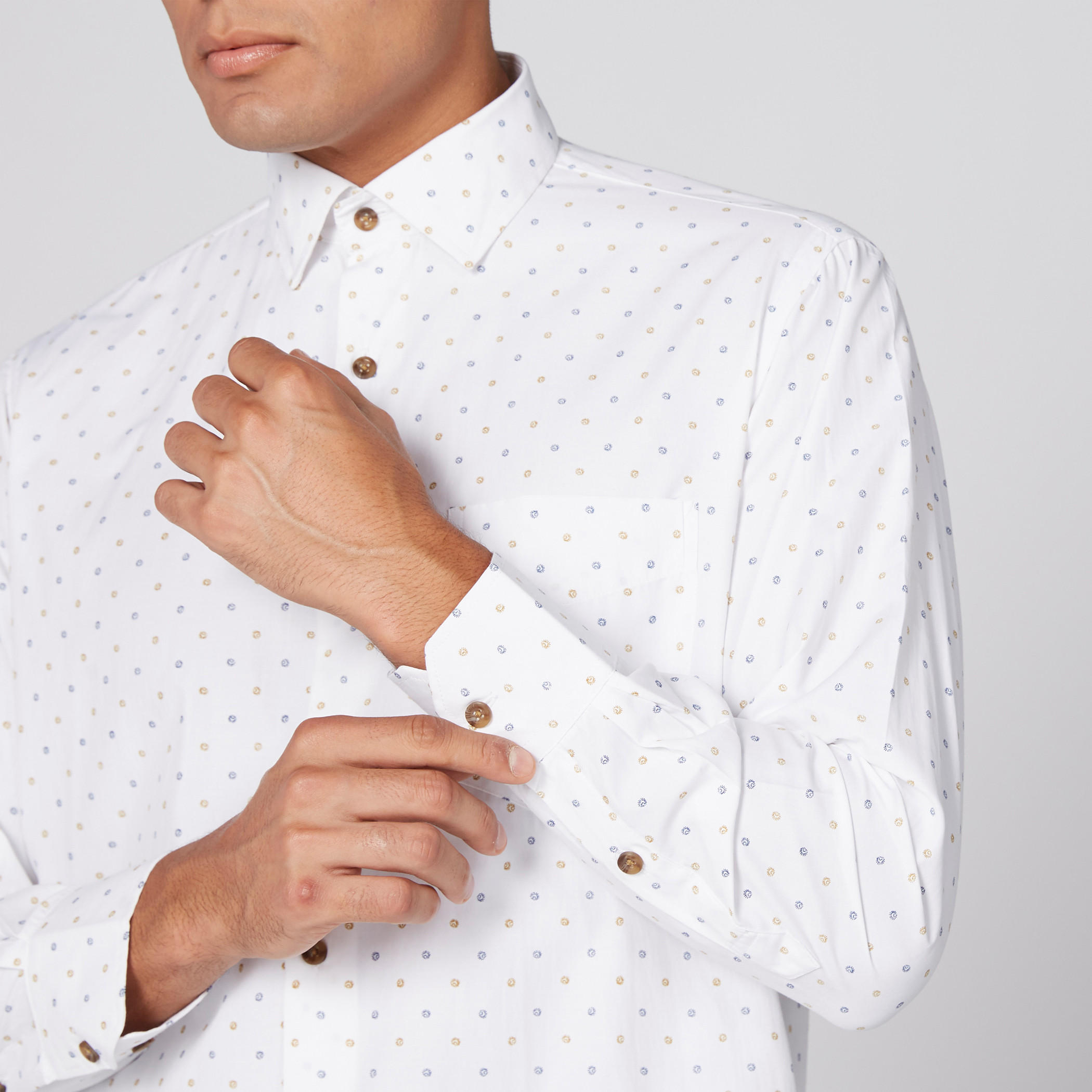 Printed Shirt with Long Sleeves and Complete Placket-men-clothing-shirts-image-4