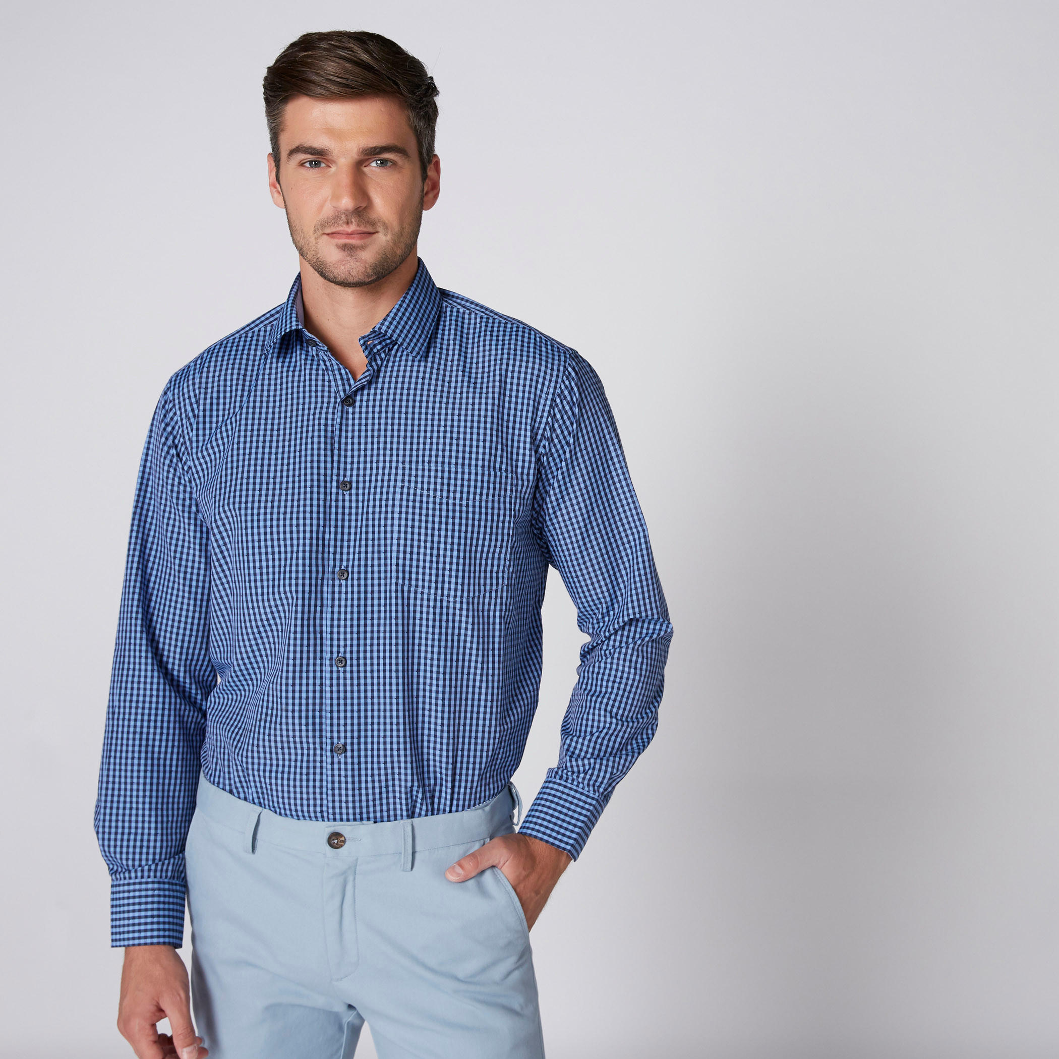 قميص كاروهات بأكمام طويلة وأزرار-men-clothing-shirts-image-3