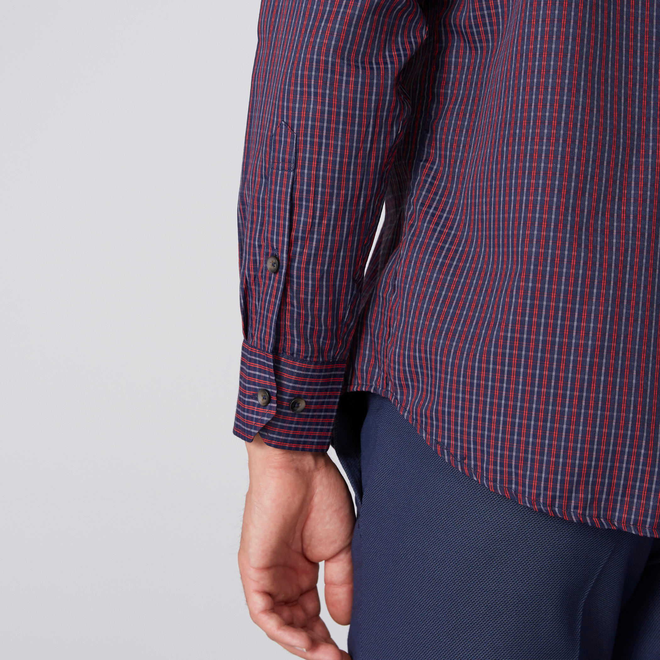 قميص كاروهات بأكمام طويلة وأزرار-men-clothing-shirts-image-3