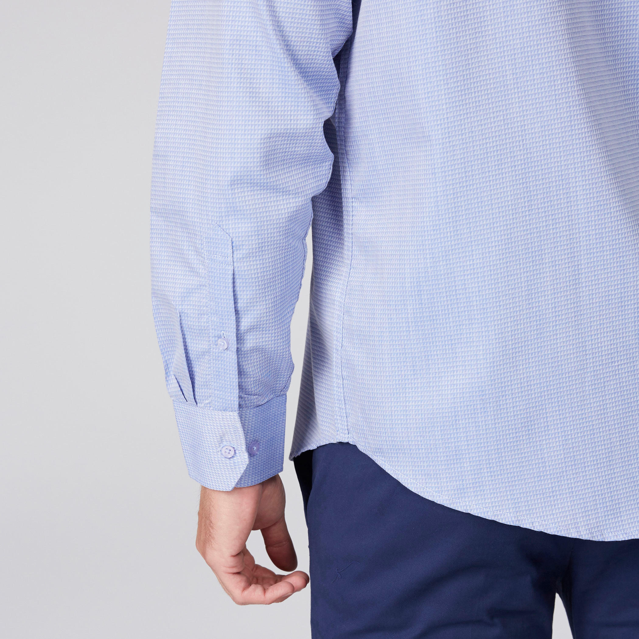 قميص بارز الملمس سهل الكي بأكمام طويلة-men-clothing-shirts-image-2