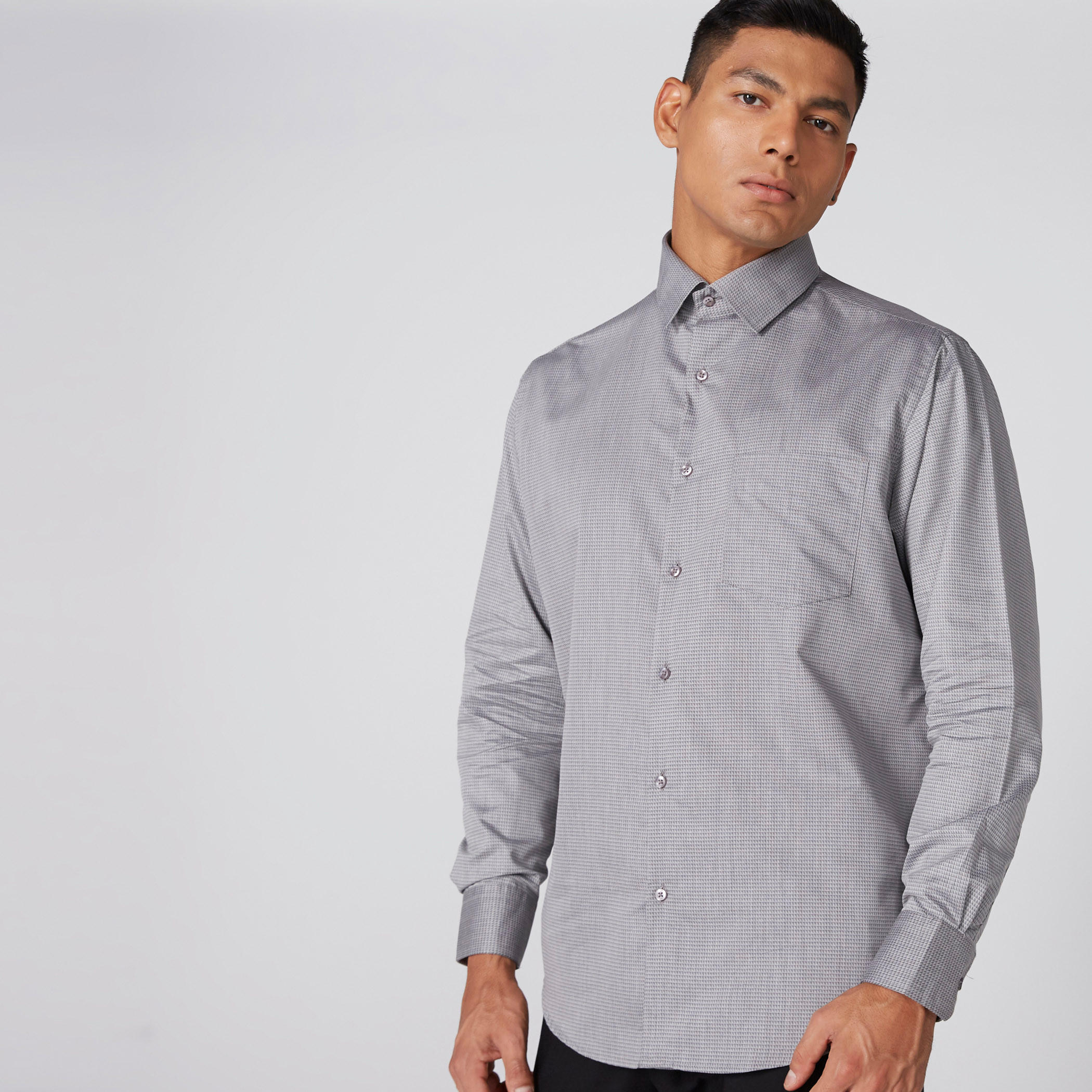 Chequered Formal Shirt with Long Sleeves-men-clothing-shirts-image-1