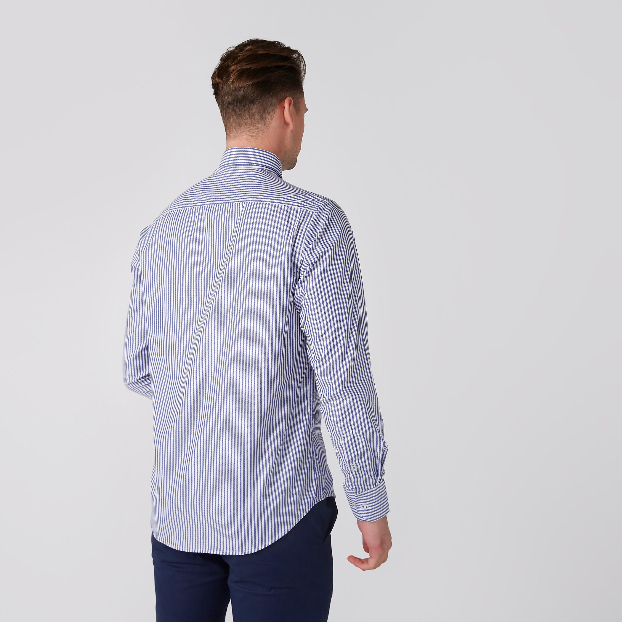 قميص مخطط سهل الكي بأكمام طويلة وأزرار-men-clothing-shirts-image-4