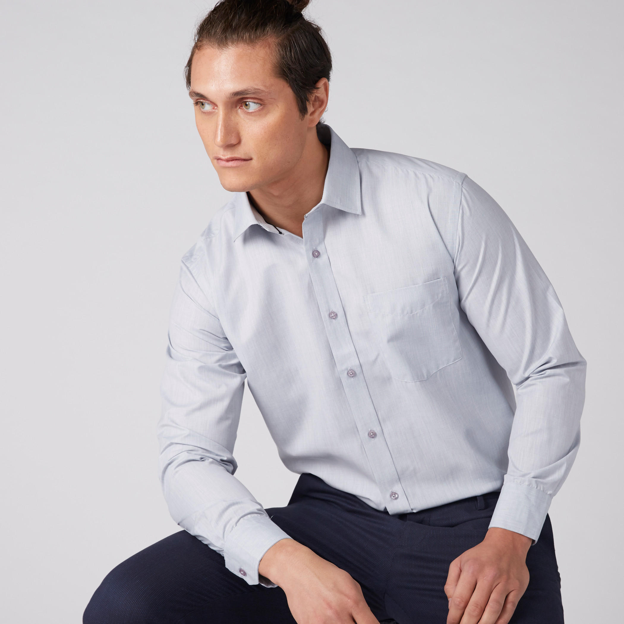 قميص سهل الكي بأكمام طويلة وأزرار وجيب على الصدر-men-clothing-shirts-image-3