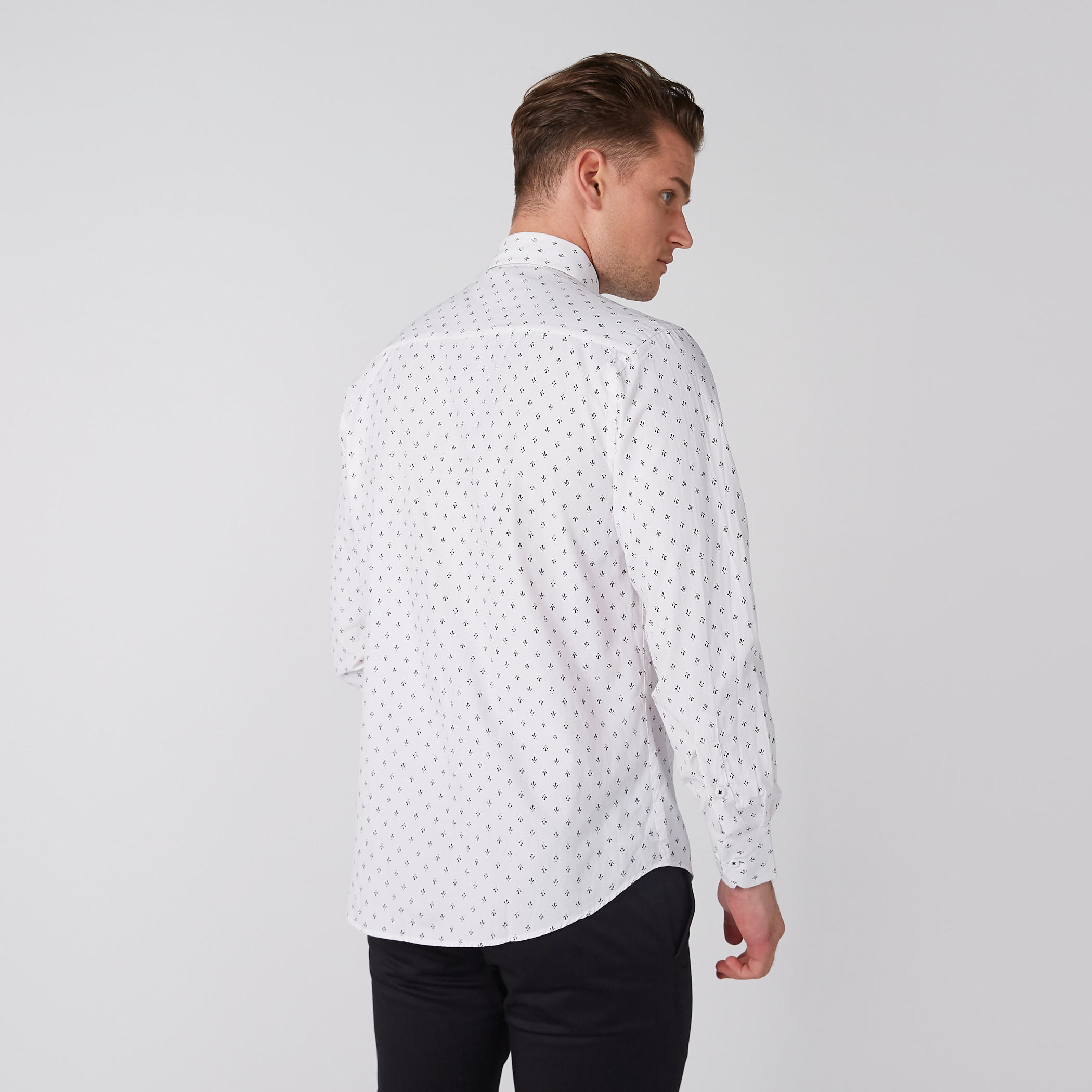 Easy Iron Printed Shirt with Long Sleeves and Complete Placket-men-clothing-shirts-image-4
