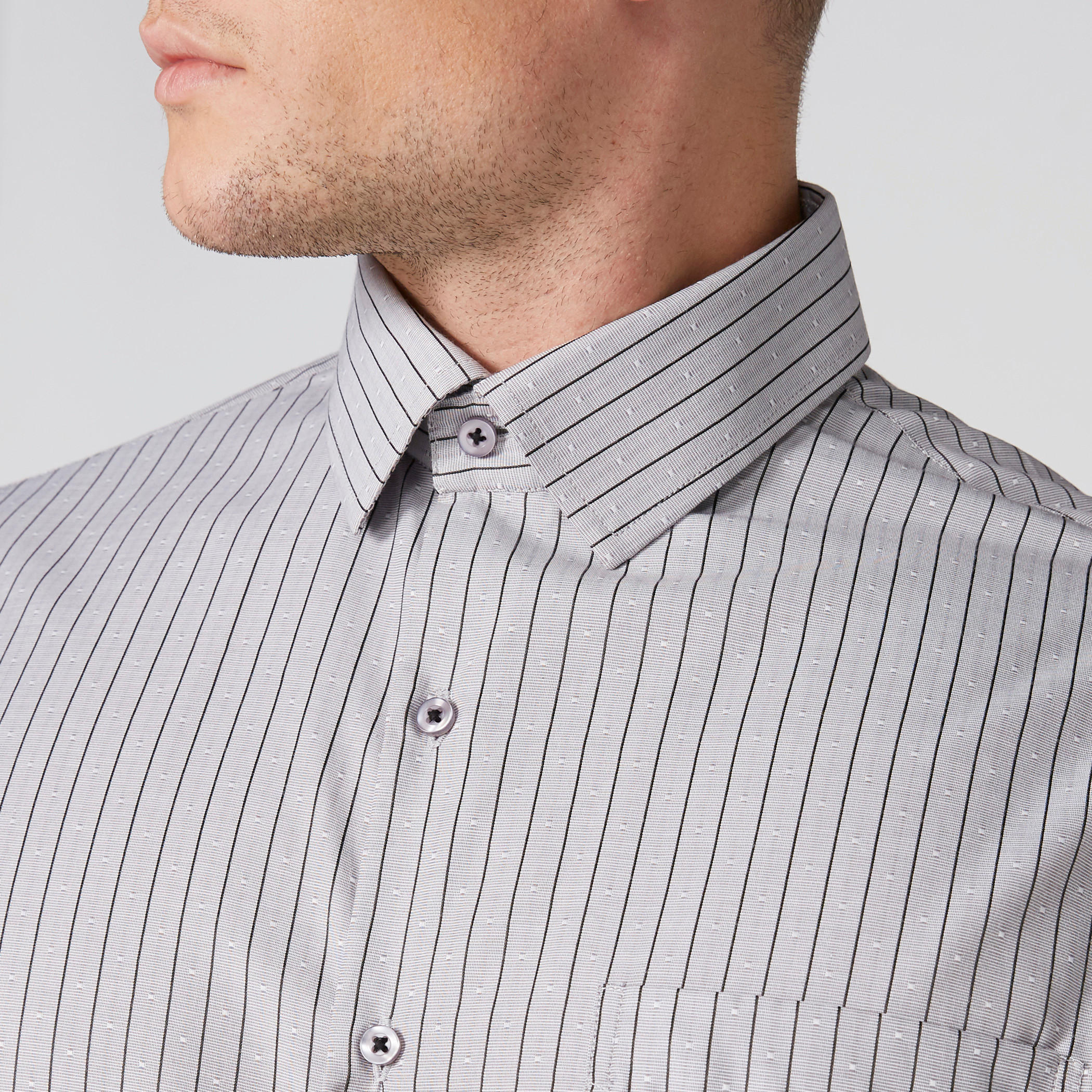 قميص مخطط سهل الكي بأكمام كاملة أزرار-men-clothing-shirts-image-4