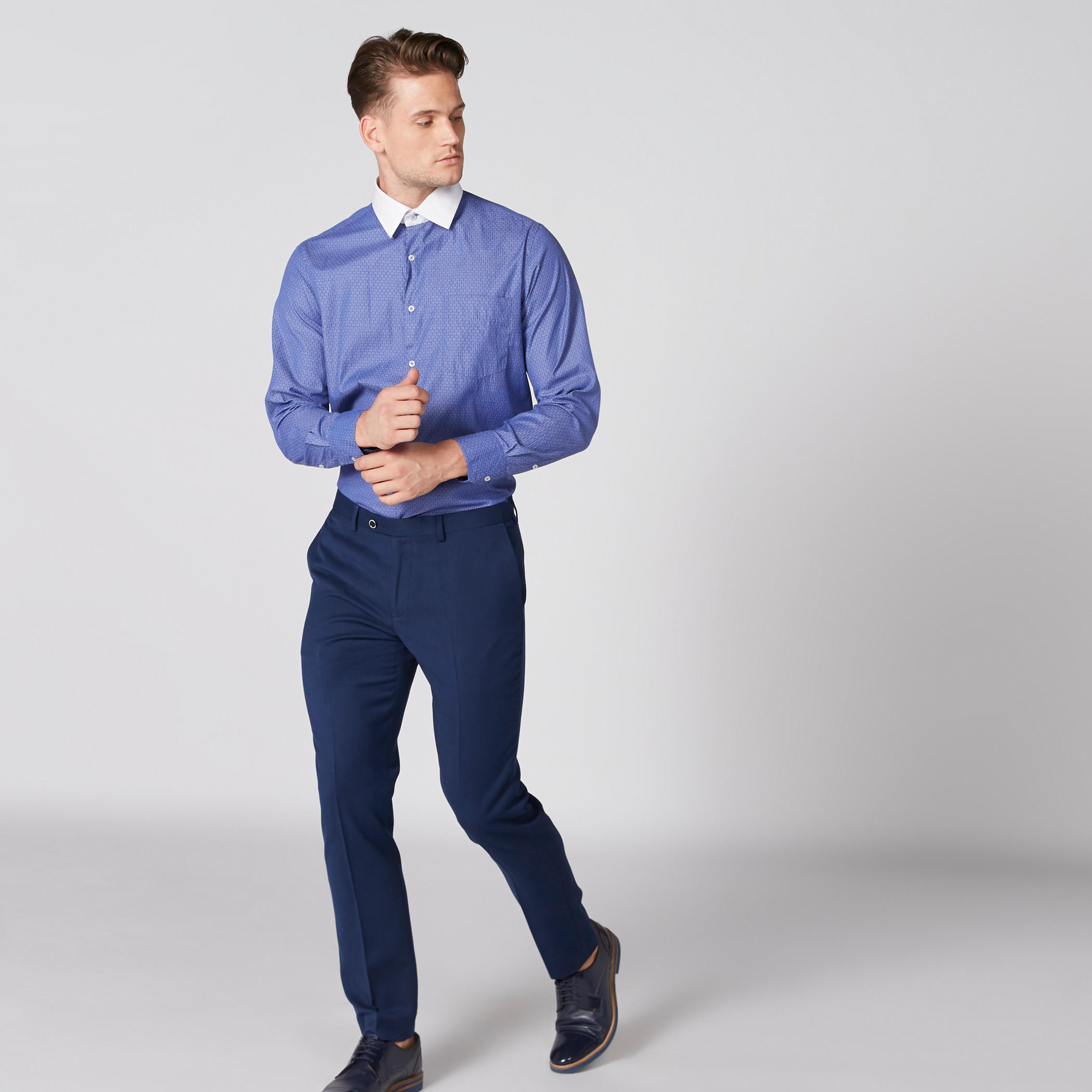 Easy Iron Striped Shirt with Long Sleeves and Complete Placket-men-clothing-shirts-image-3