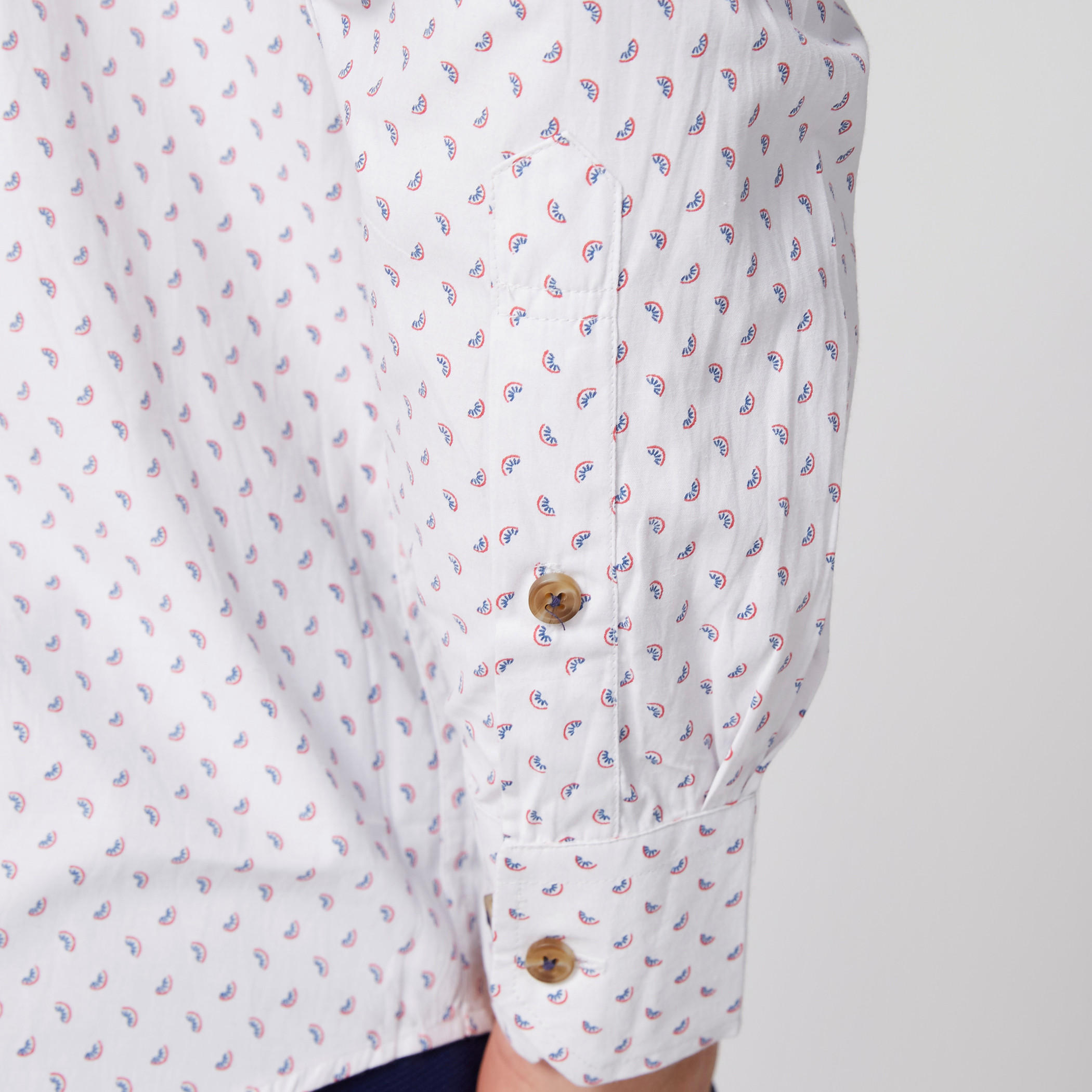 Easy Iron Printed Shirt with Long Sleeves and Complete Placket-men-clothing-shirts-image-4