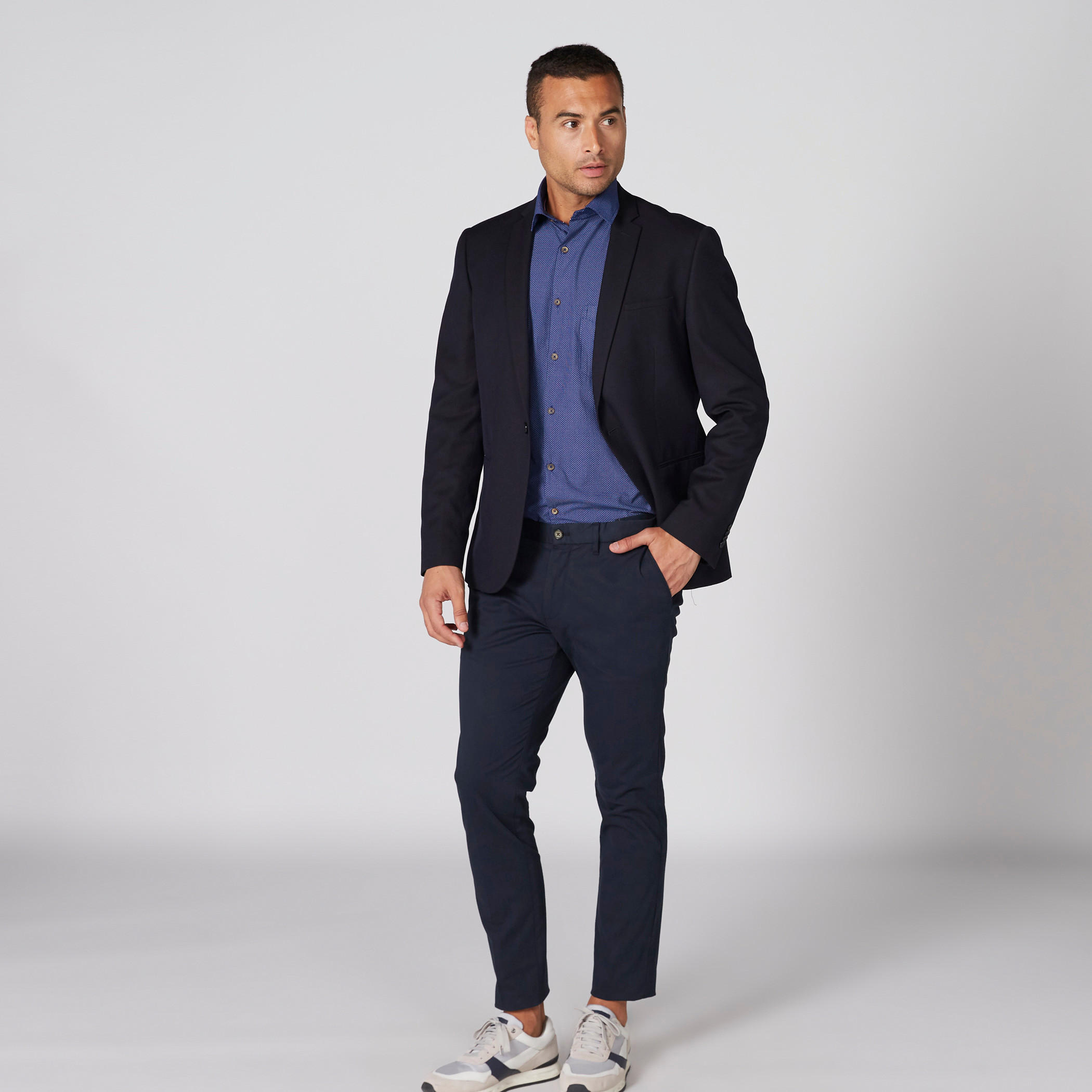 Easy Iron Textured Shirt with Long Sleeves and Complete Placket-men-clothing-shirts-image-3