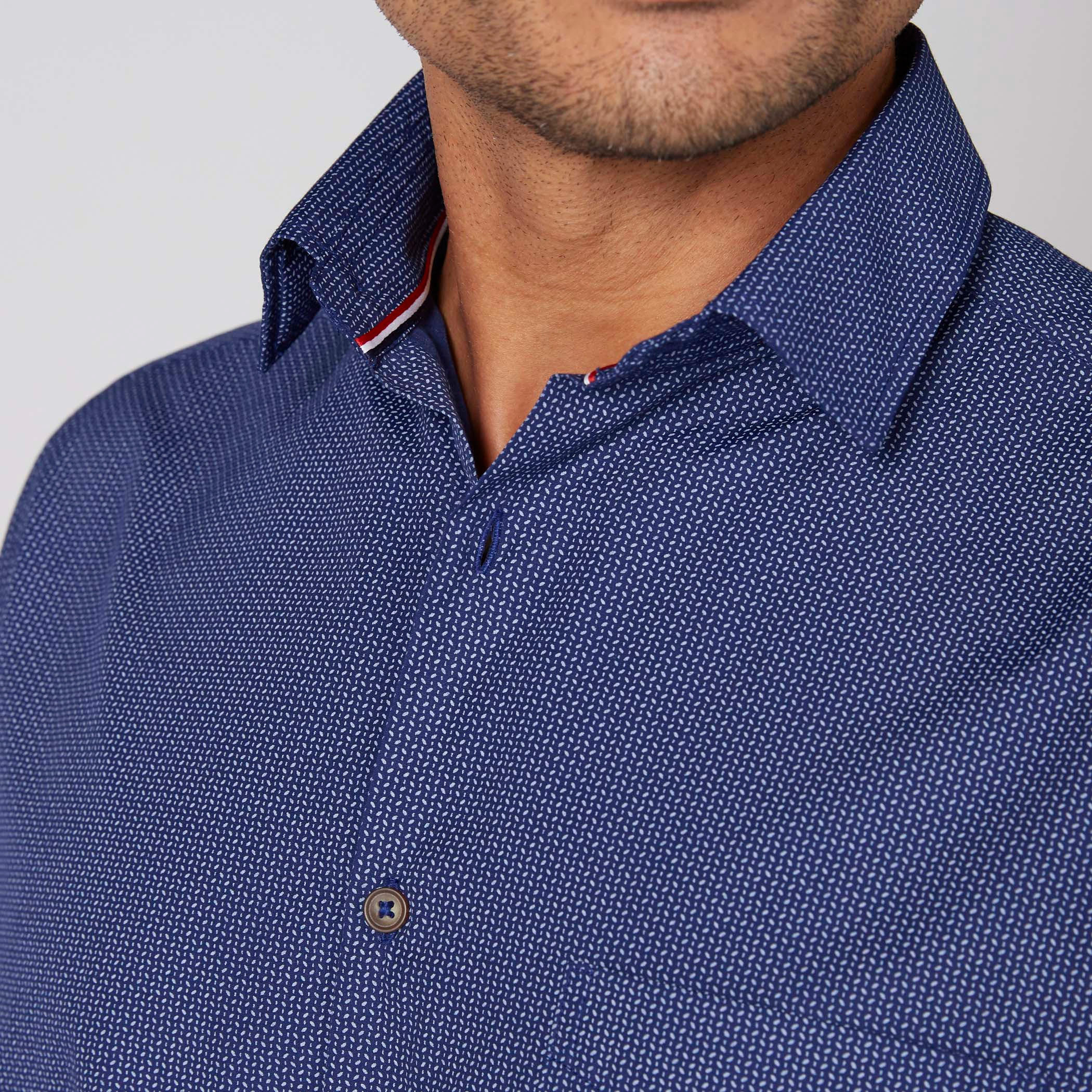 Easy Iron Textured Shirt with Long Sleeves and Complete Placket-men-clothing-shirts-image-4