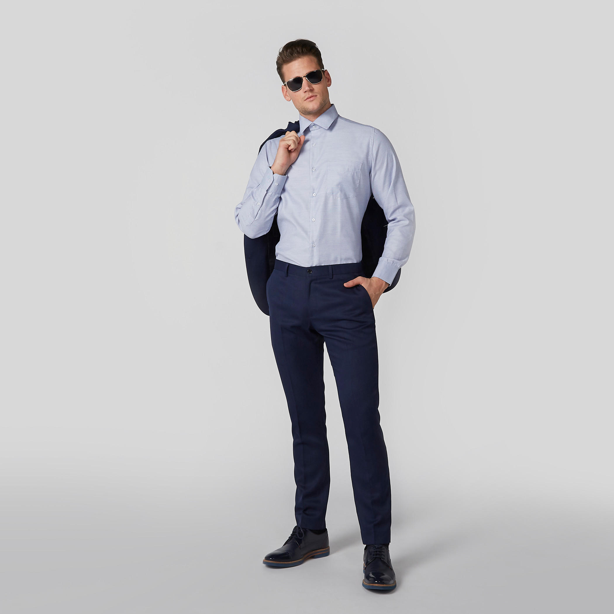 قميص رسمي سهل الكي بأكمام طويلة وجيوب-men-clothing-shirts-image-2