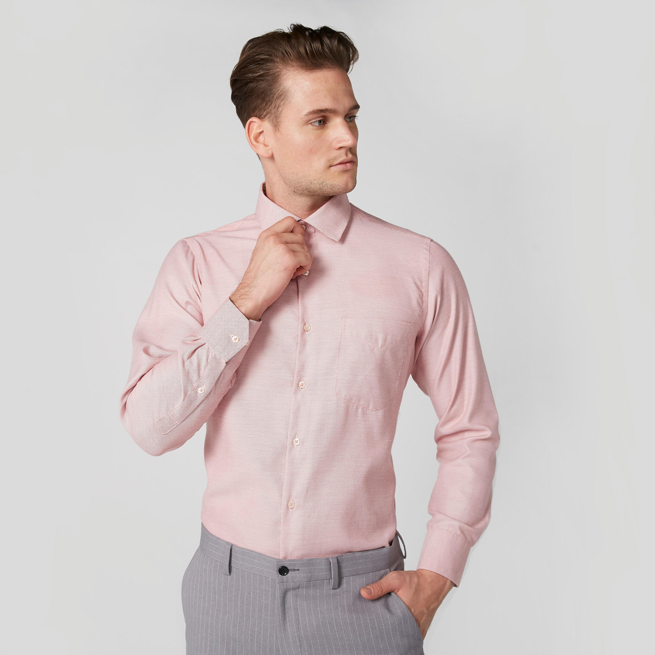قميص بارز الملمس سهل الكي بأكمام طويلة وأزرار-men-clothing-shirts-image-1