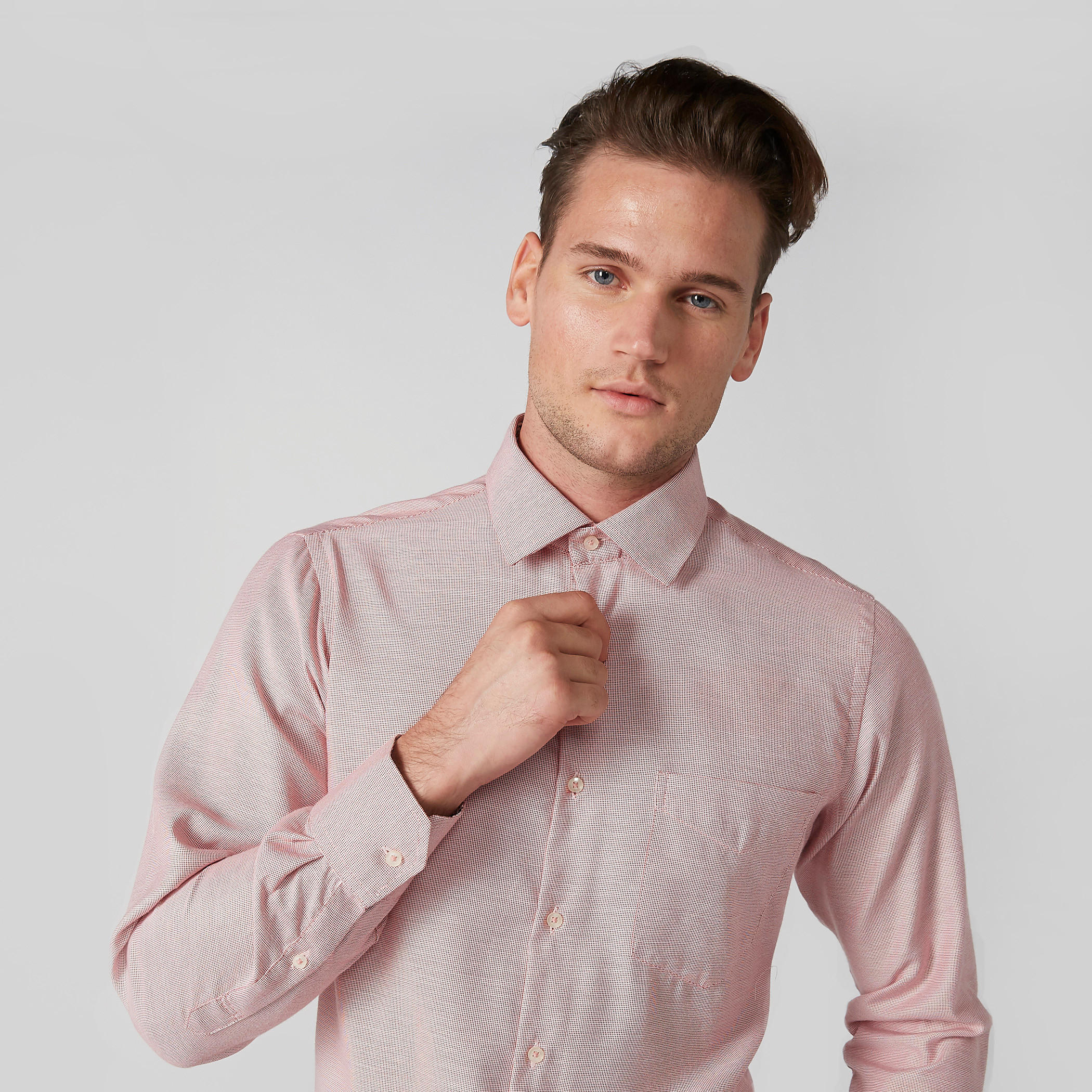 قميص بارز الملمس سهل الكي بأكمام طويلة وأزرار-men-clothing-shirts-image-5