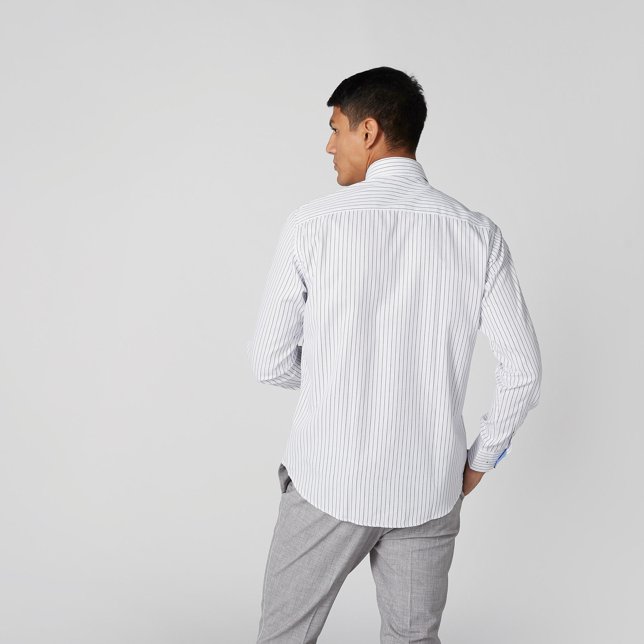 Easy Iron Striped Shirt with Long Sleeves and Complete Placket-men-clothing-shirts-image-4