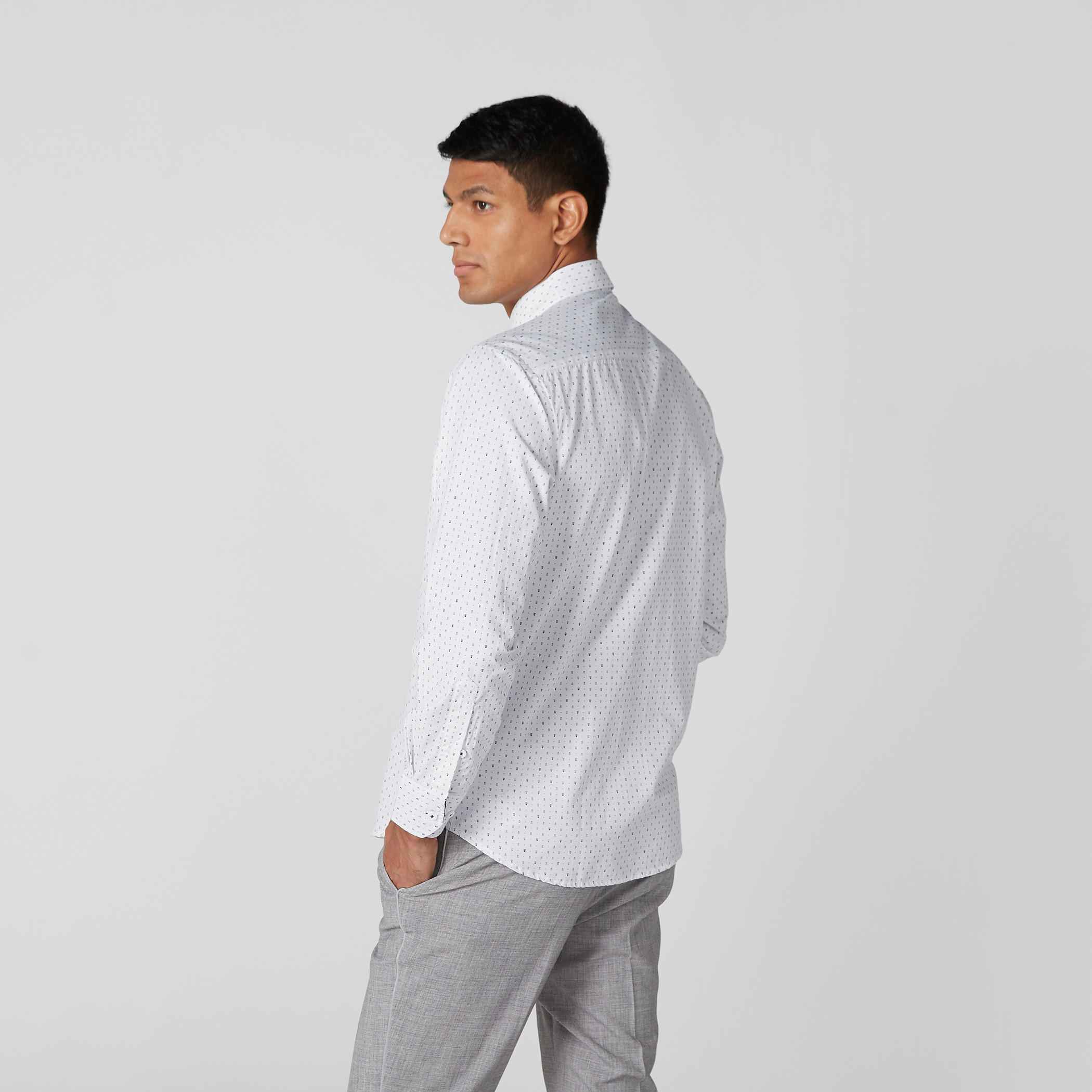 Easy Iron Printed Shirt with Long Sleeves and Complete Placket-men-clothing-shirts-image-5