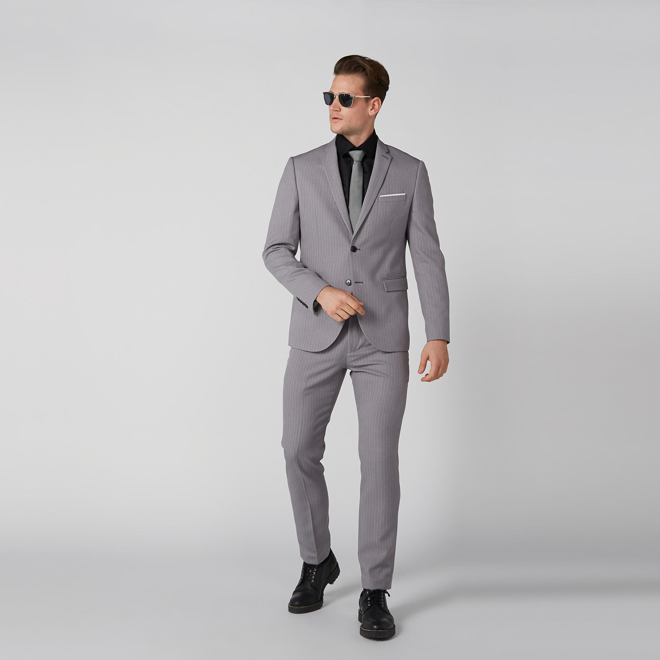قميص مخطط سهل الكي بأكمام طويلة وأزرار-men-clothing-shirts-image-2