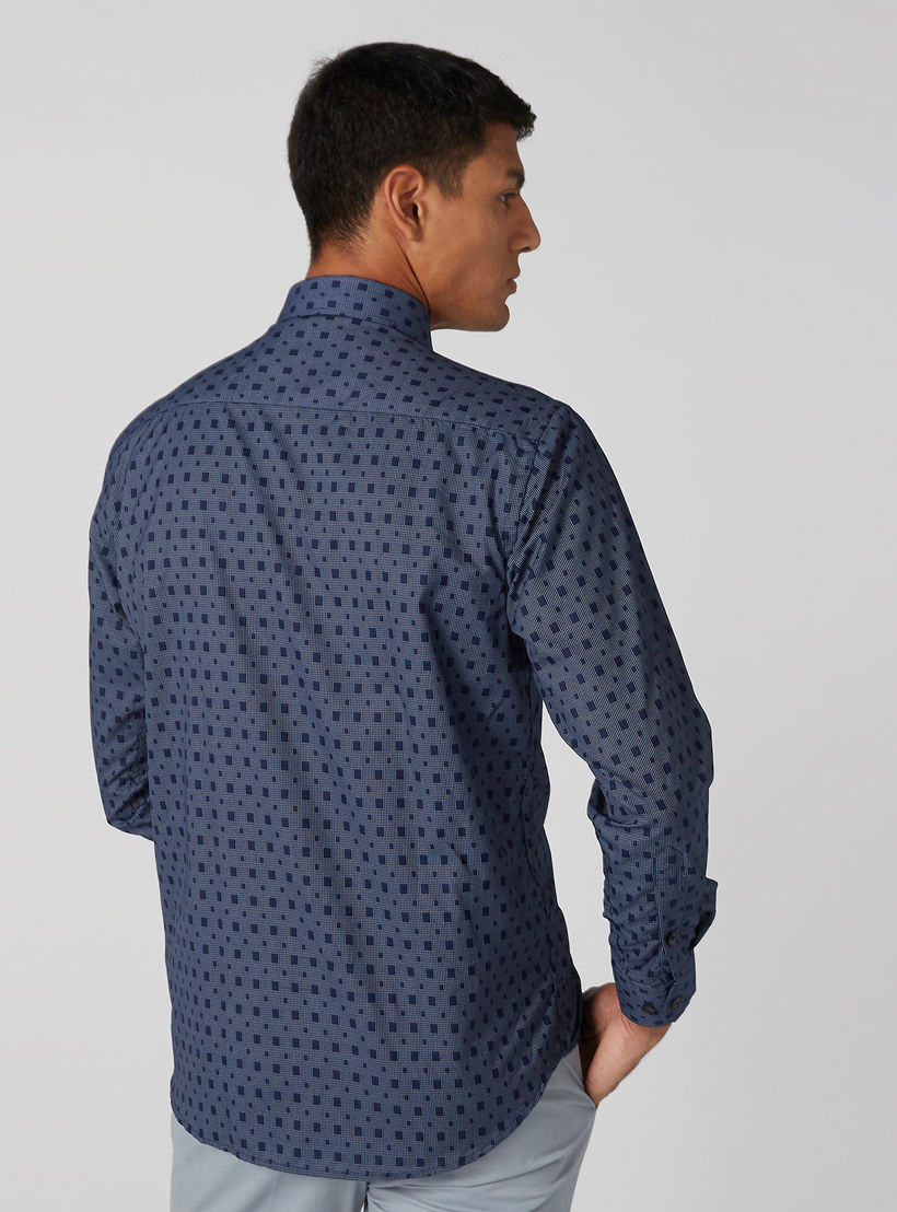 قميص سهل الكي بأكمام طويلة وجيوب وطبعات -men-clothing-shirts-image-3